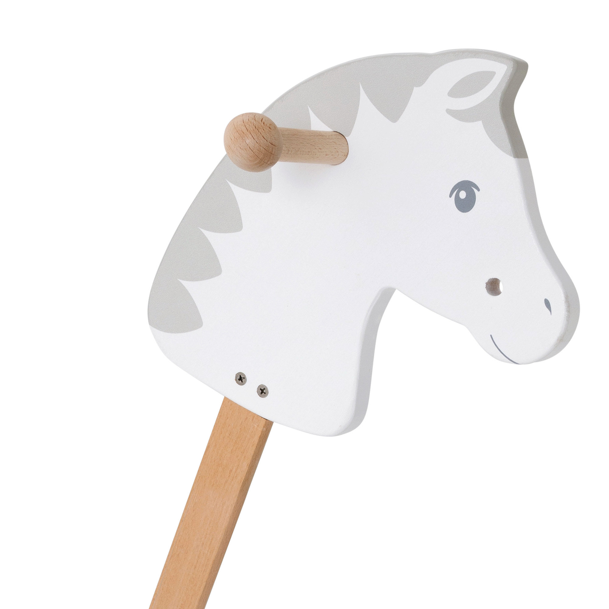 Steckenpferde, goki, Weiß – Besonderheit: 100% massives Holz