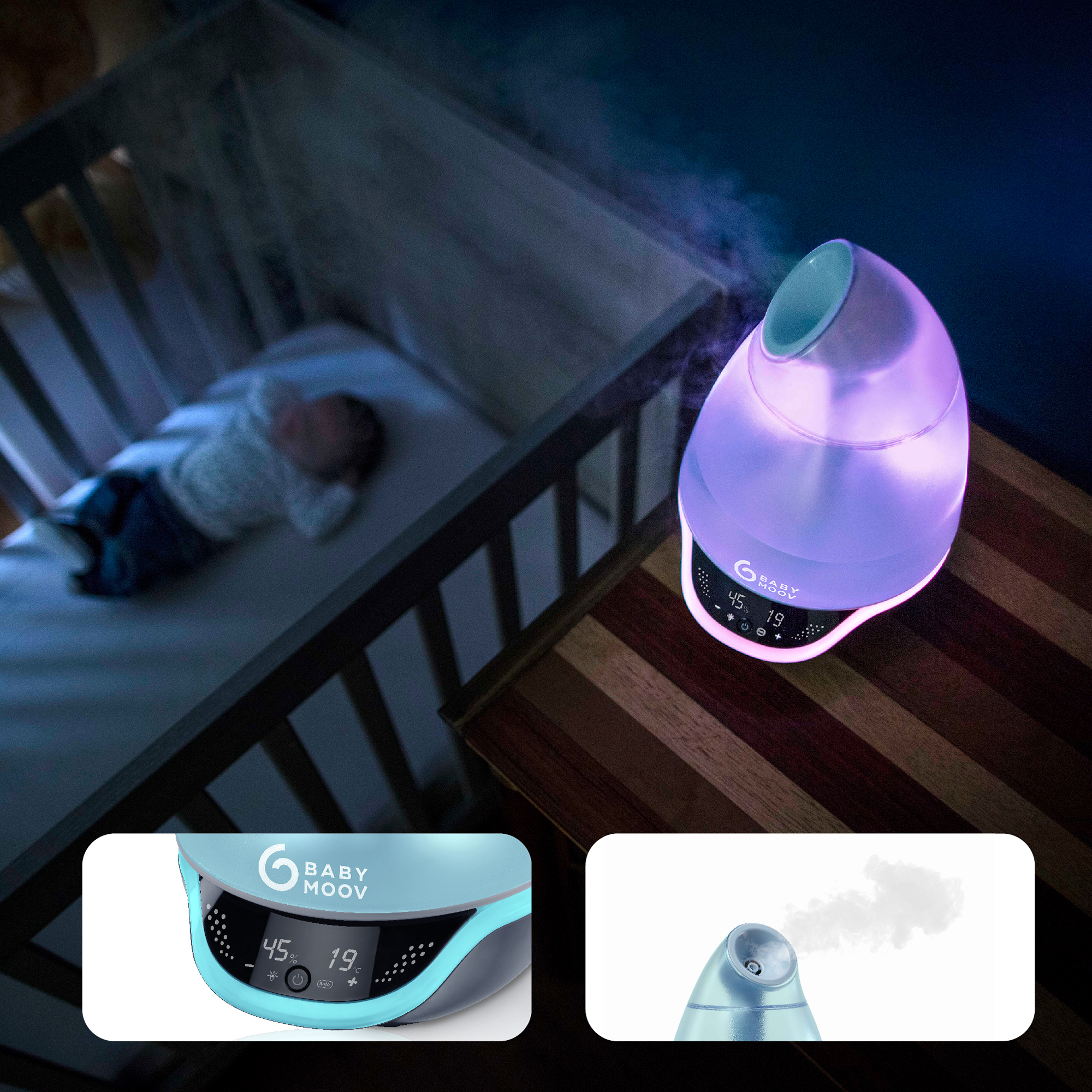 Luftbefeuchter, babymoov, Blau – Produktansicht