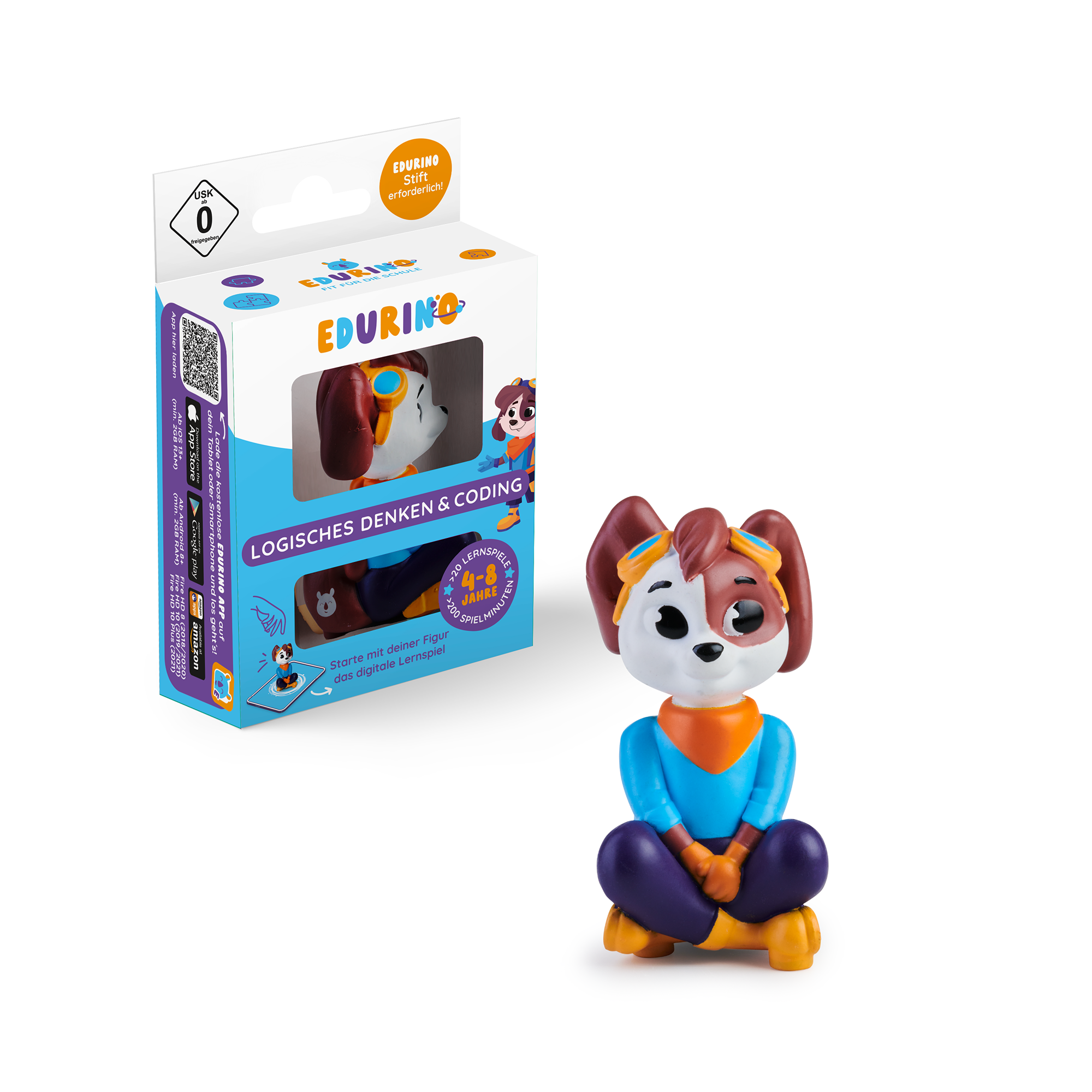 Spielfiguren, EDURINO, Weiß – Besonderheit: spielerisches Lernen von Mengen und Zahlen