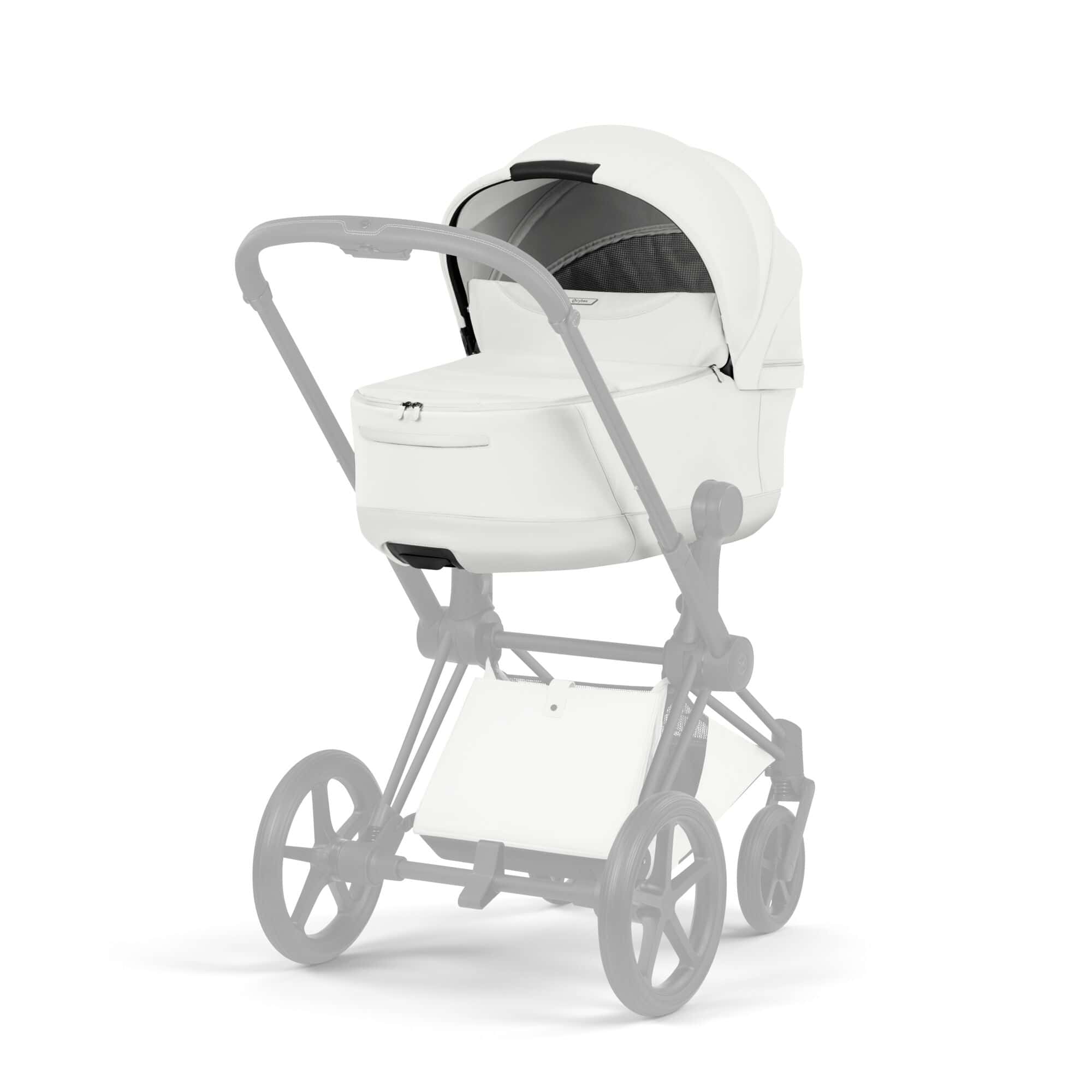 Tragewannen, cybex PLATINUM, Beige – Besonderheit: atmungsaktive Schaumstoffmatratze sorgt zusammen mit den Panorama- und Himmelsfenstern für erstklassigen Komfort und optimale Belüftung