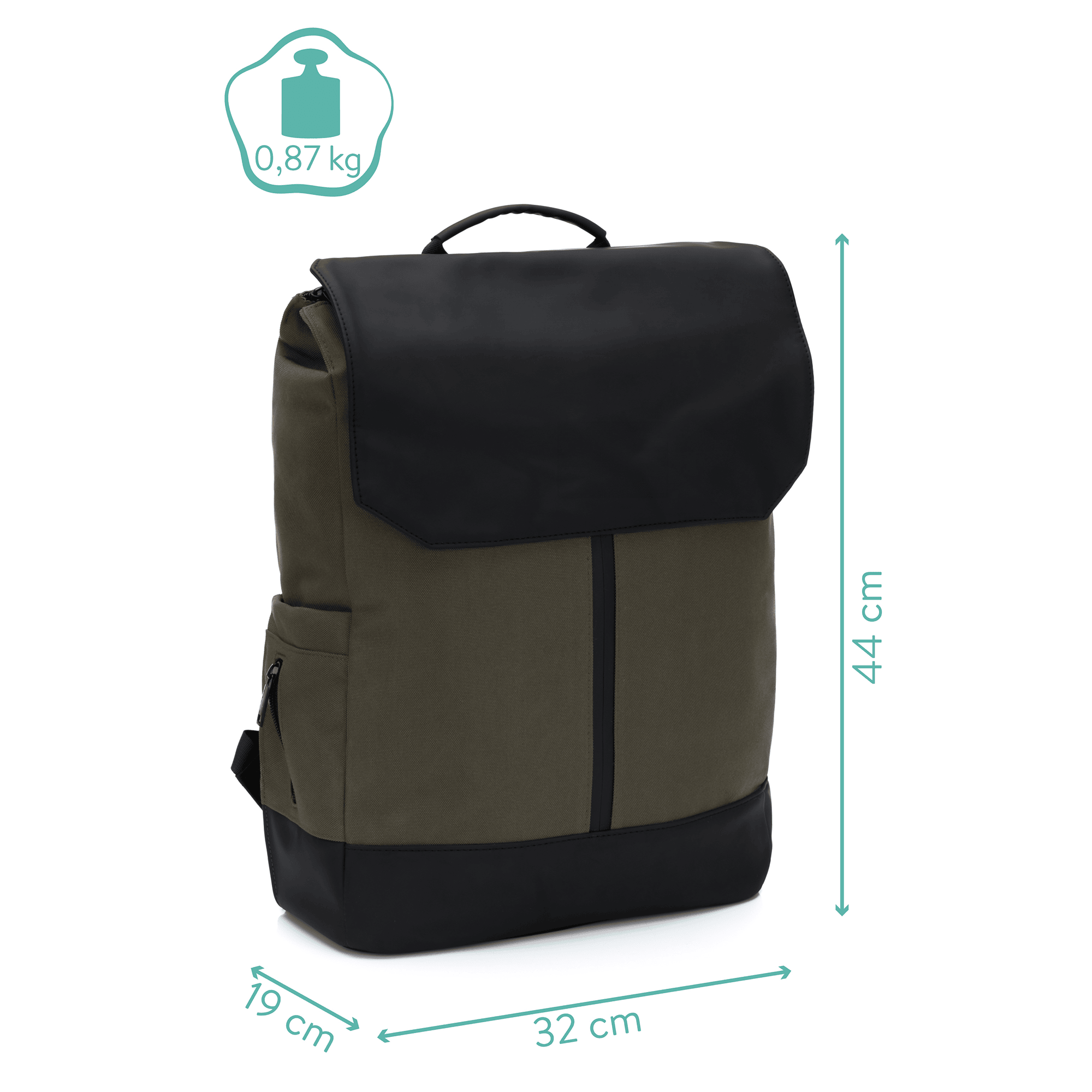 Wickelrucksäcke, LITTLE ONE, Grün – Produktansicht