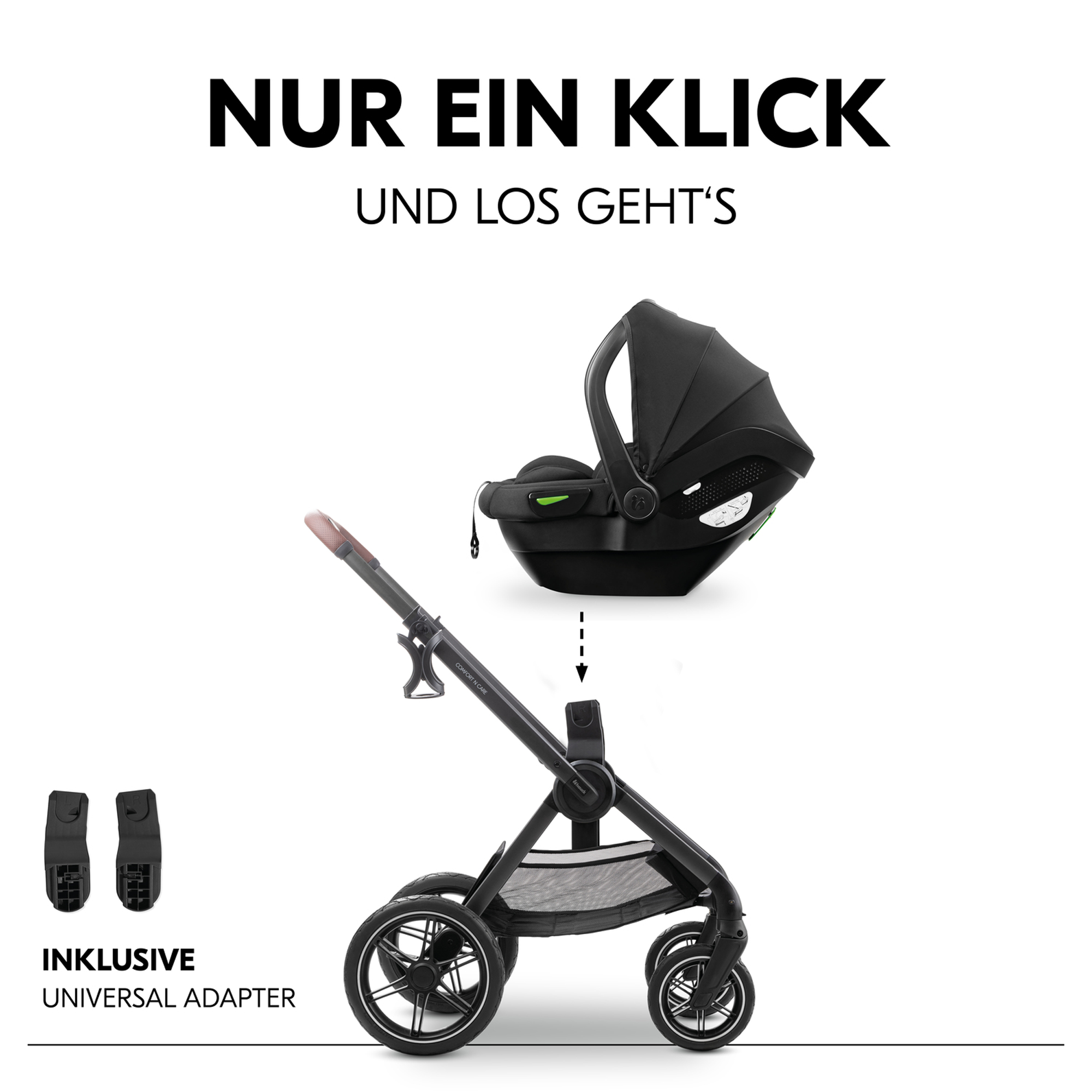 Kombi-Kinderwagen, hauck, Grün – Produktansicht