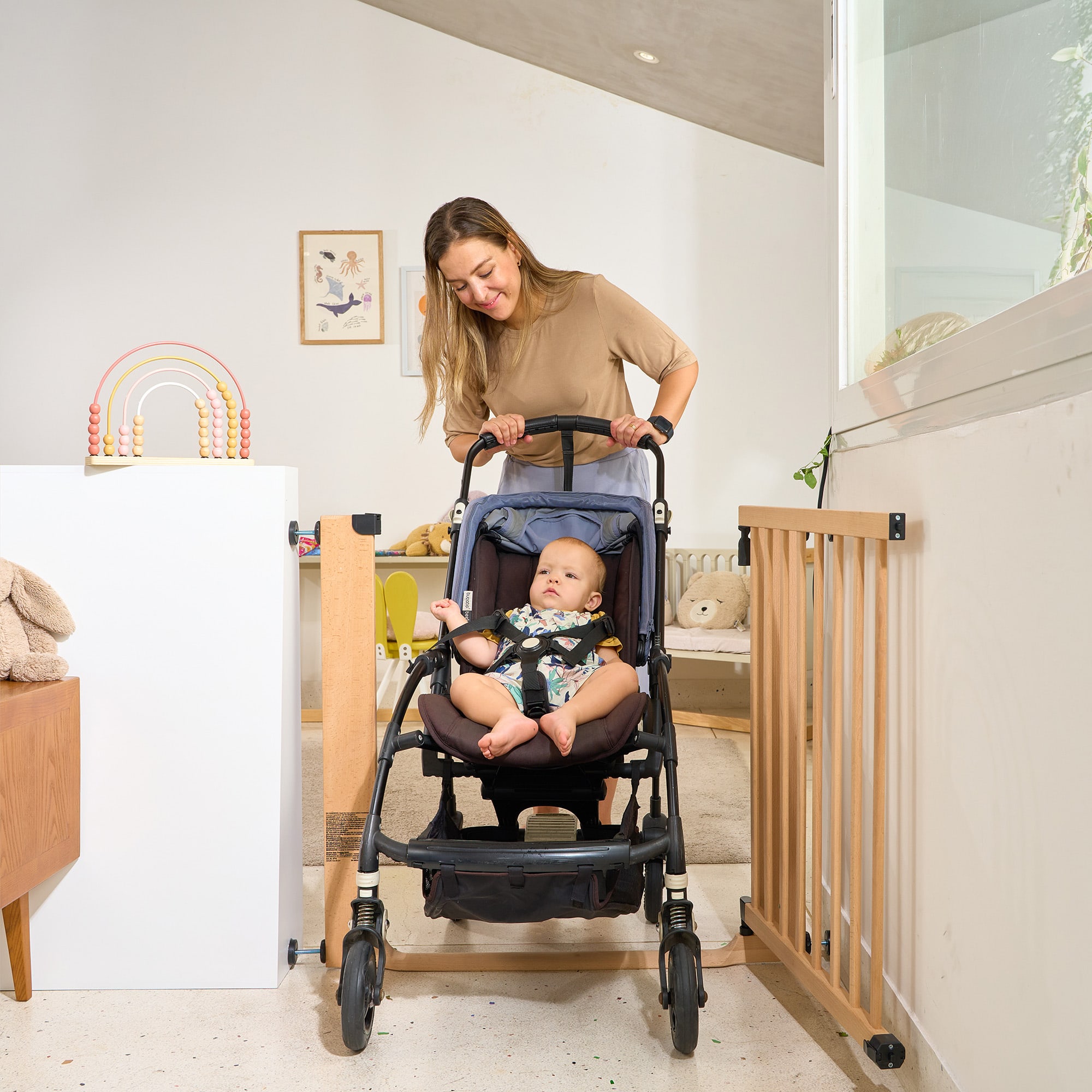 Tür- & Treppenschutzgitter, Geuther, Beige – Produktansicht