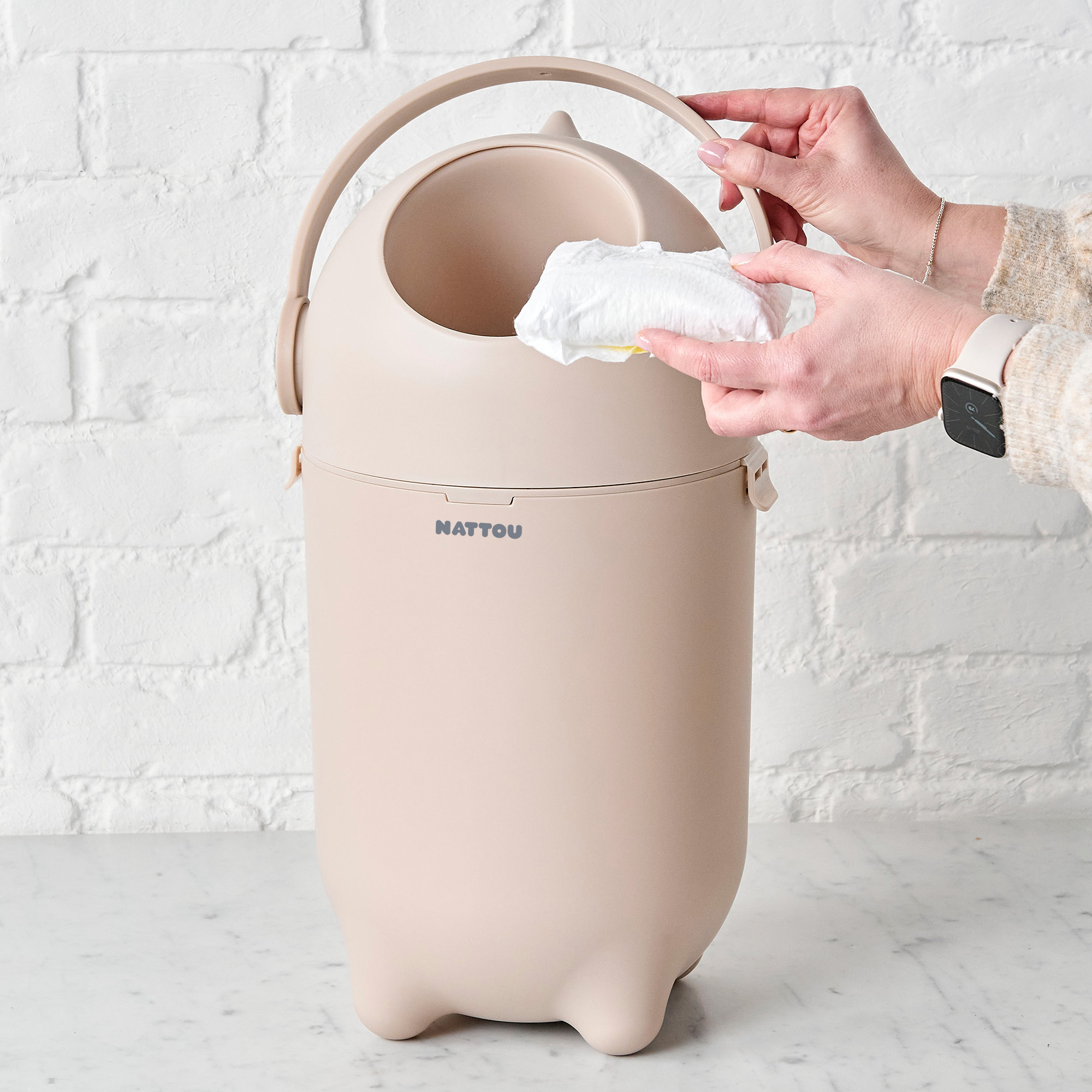 Windeleimer, Nattou, Beige – Produktansicht