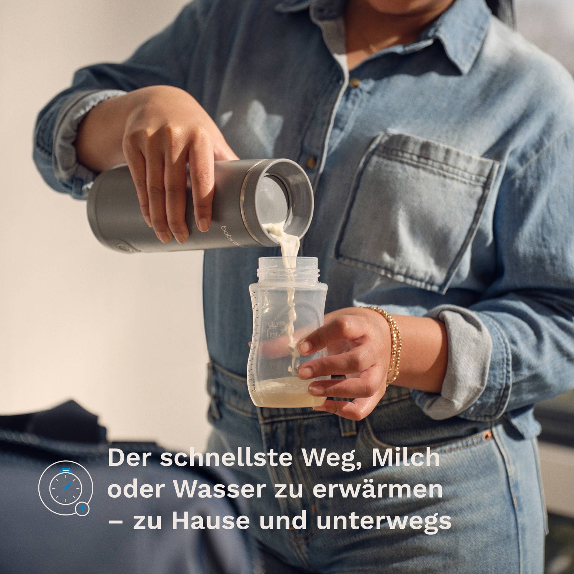 Babykostwärmer, babybrezza, Grau – Produktansicht