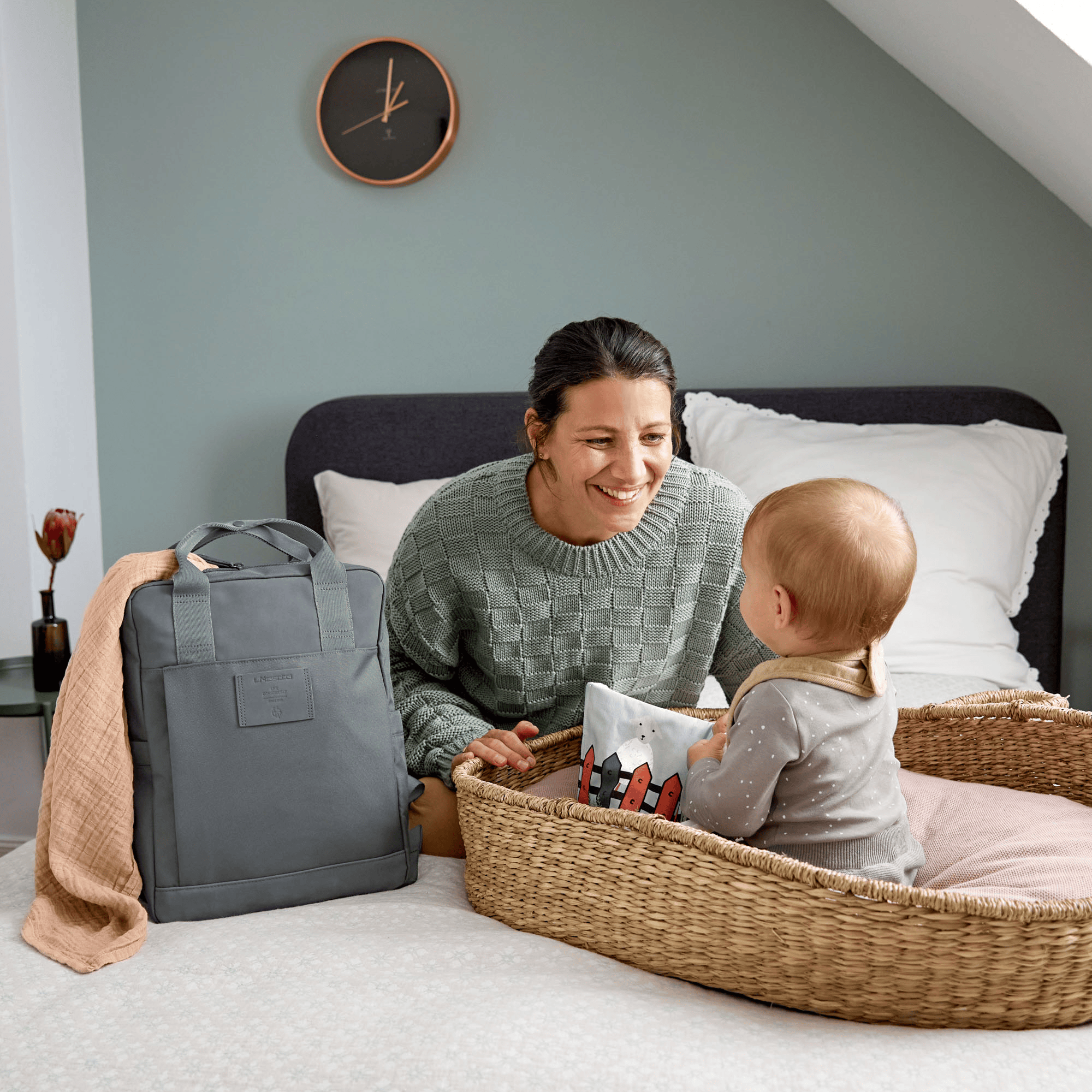 Wickelrucksäcke, LÄSSIG, Grau – Produktansicht