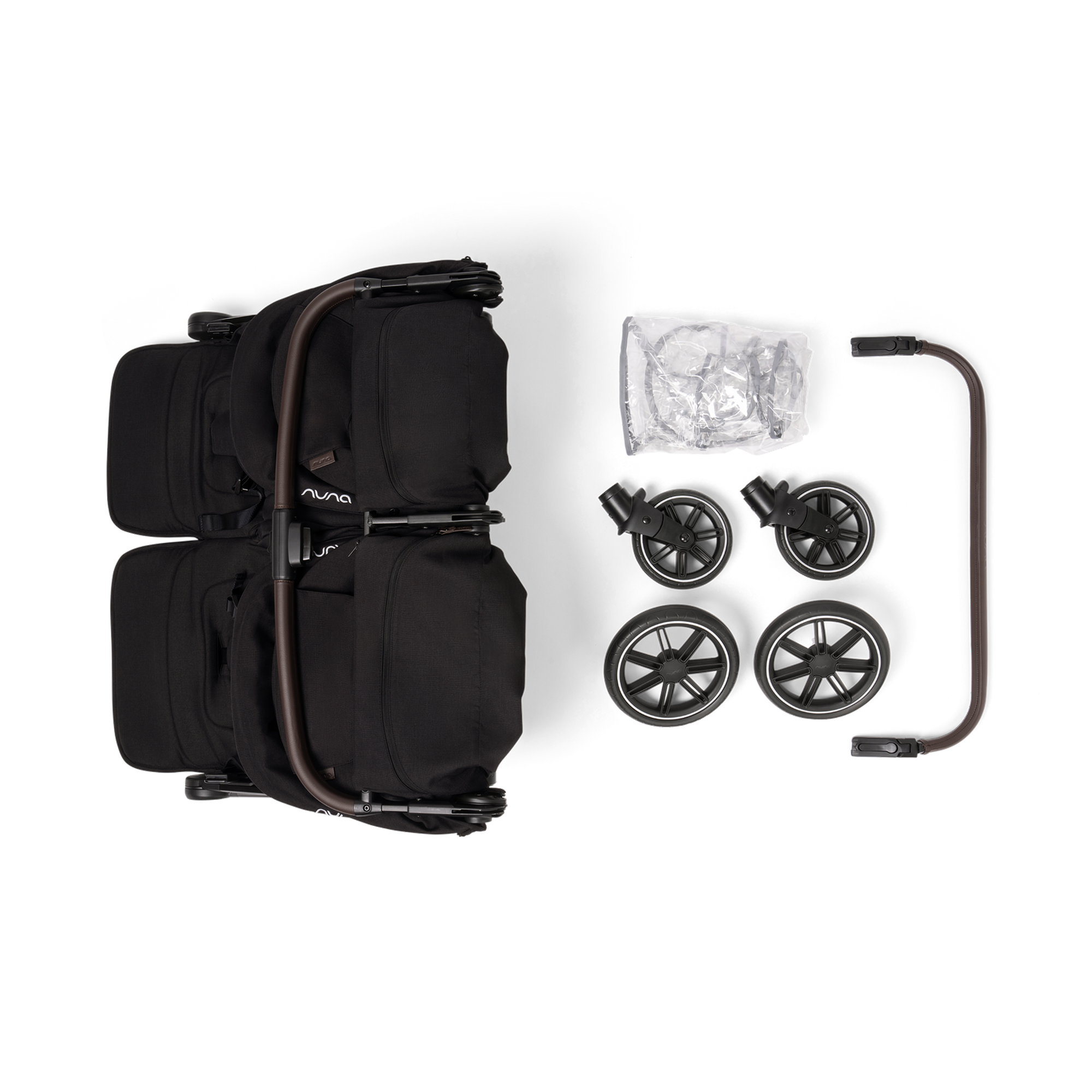 Zwillingswagen & Geschwisterwagen, nuna, Schwarz – Produktansicht