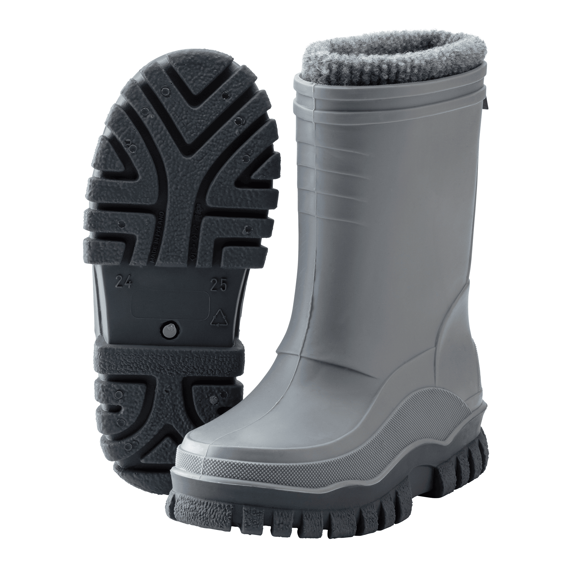 Gummistiefel, Sterntaler, Grau – Besonderheit: weiches & warmes Innenfutter