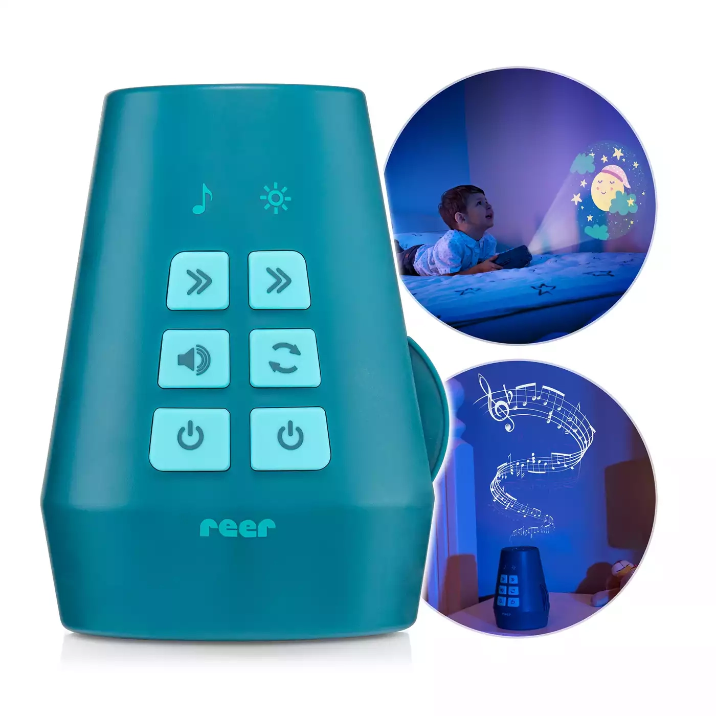 Nachtlichter, reer, Blau – Besonderheit: 15 vorinstallierte Melodien
