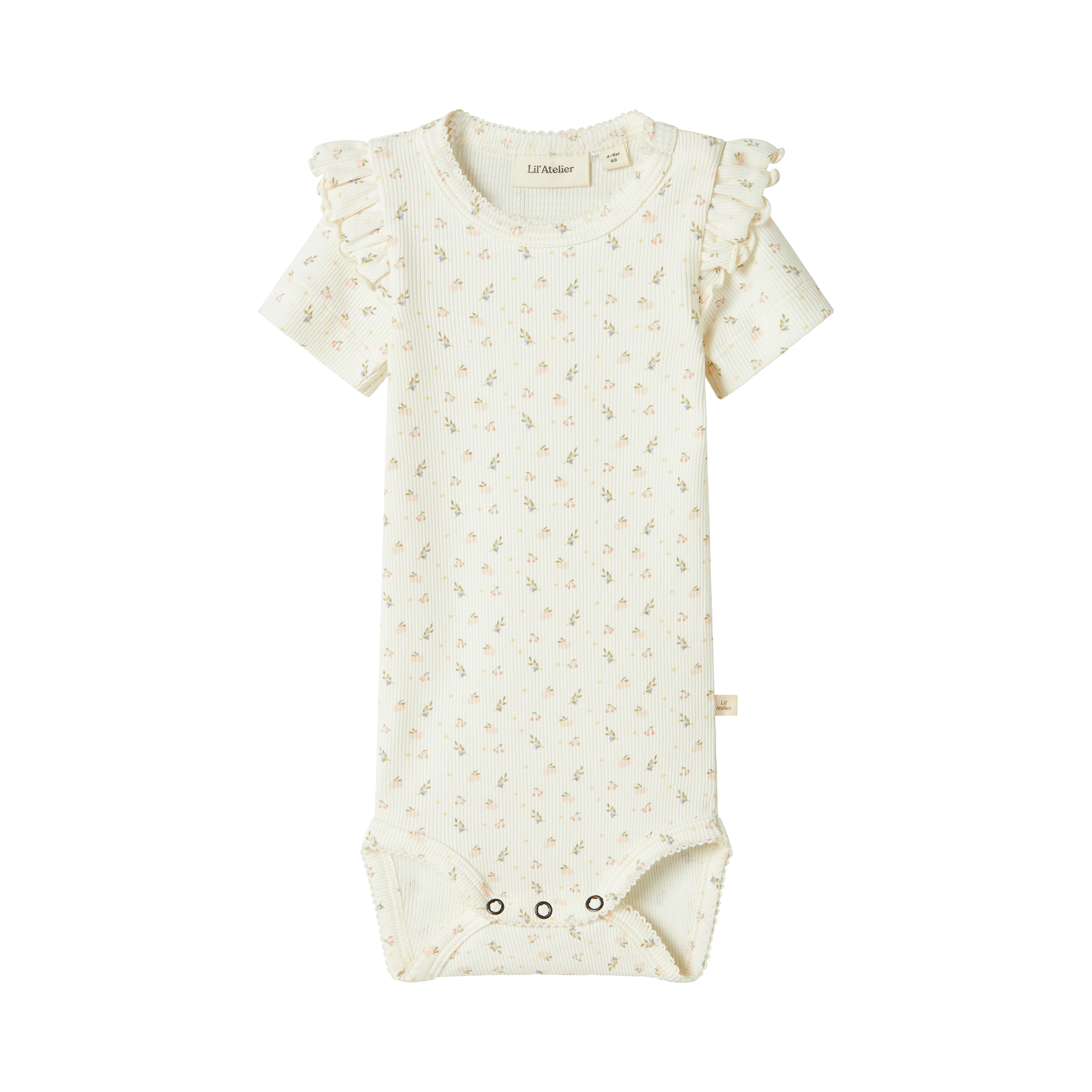 Kurzarmbodys, Lil' Atelier, Weiß – Besonderheit: aus 57% Baumwolle