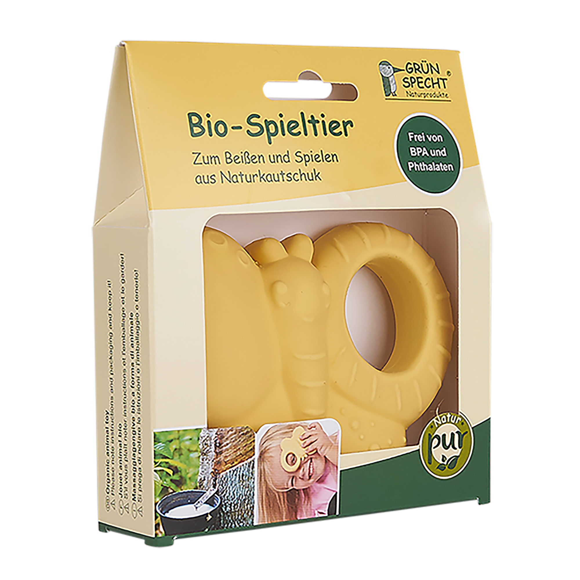Beißringe, GRÜNSPECHT, Gelb – Produktansicht