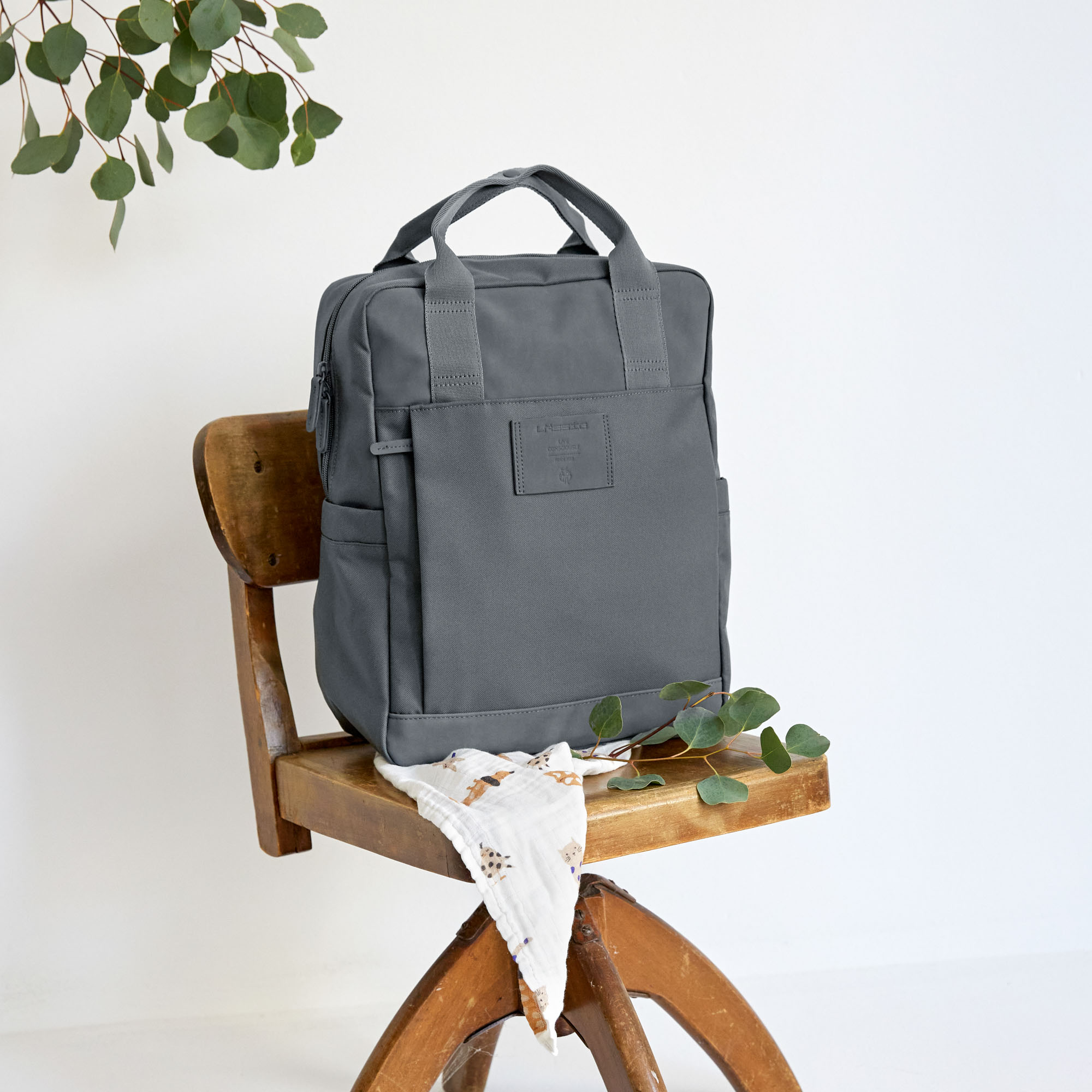 Wickelrucksäcke, LÄSSIG, Grau – Produktansicht