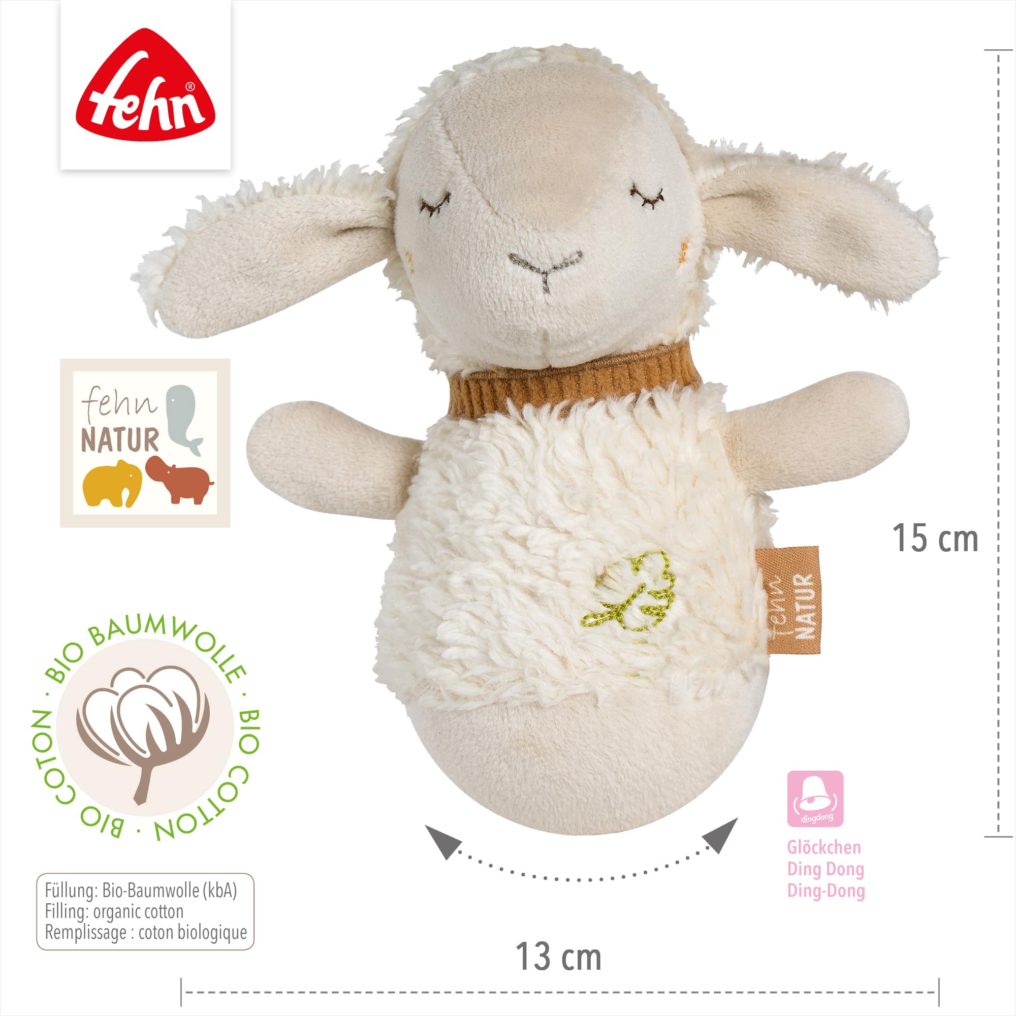 Kuscheltiere, fehn, Weiß – Produktansicht