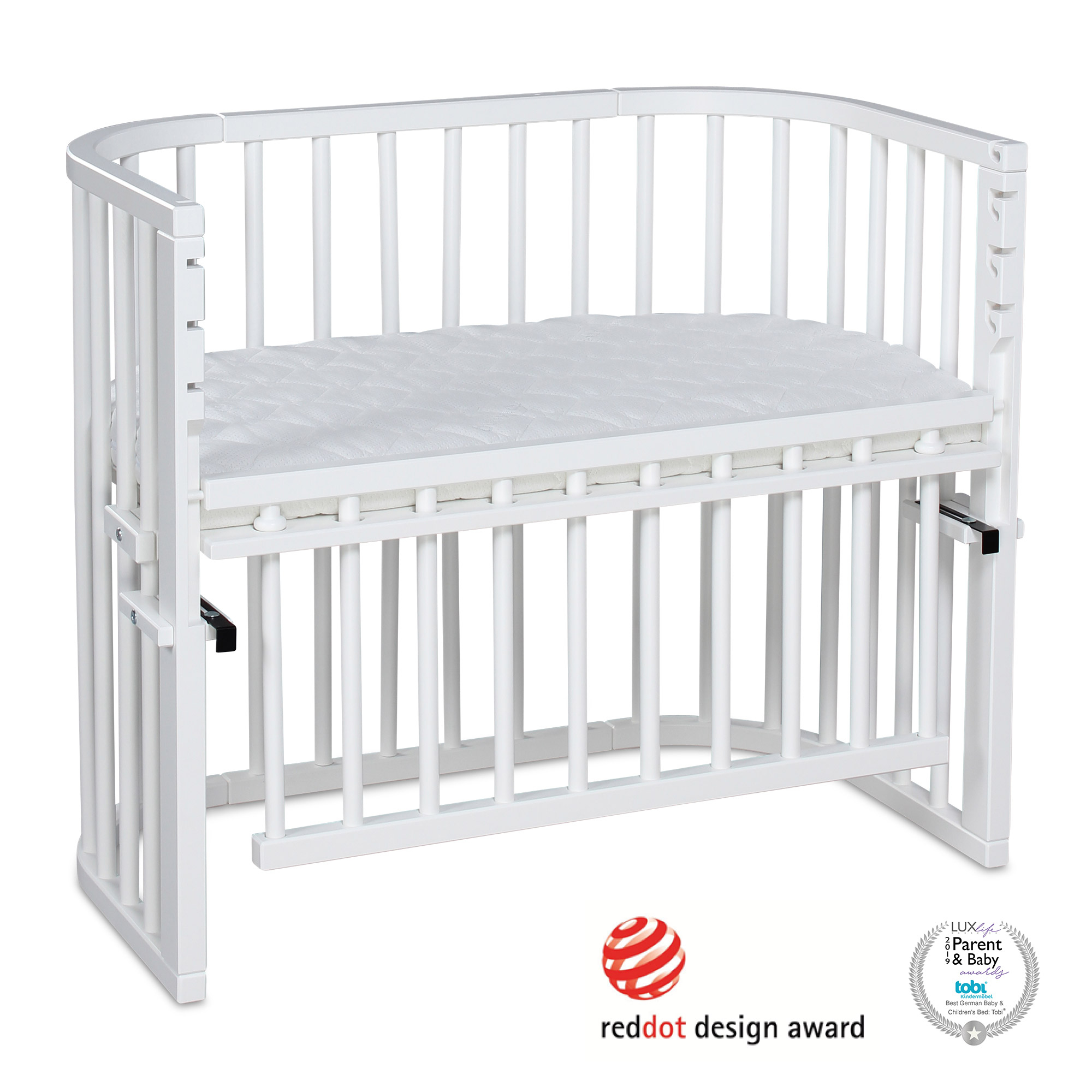 Beistellbetten, babybay, Weiß – Produktansicht