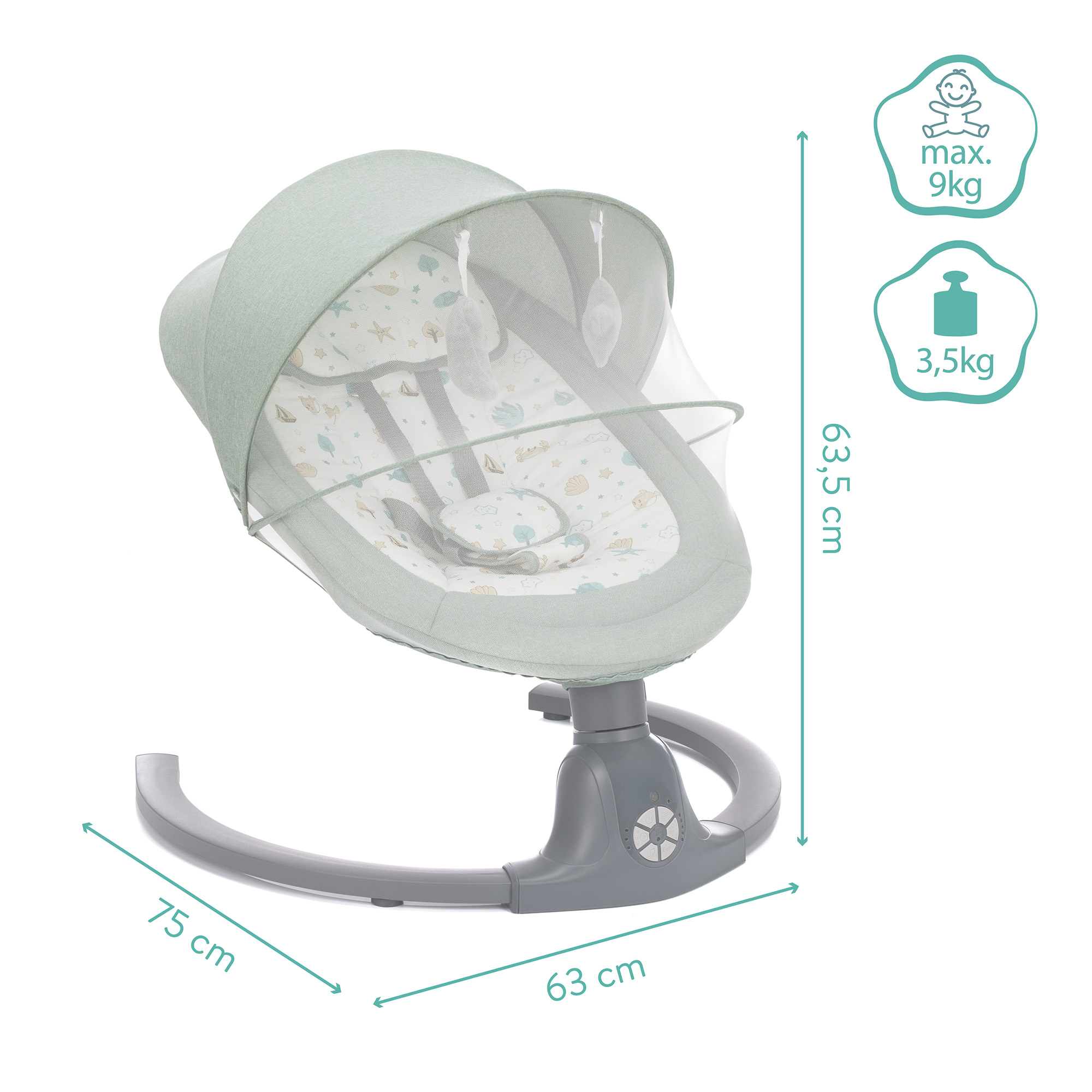 Wippen, fillikid, Grün – Produktansicht