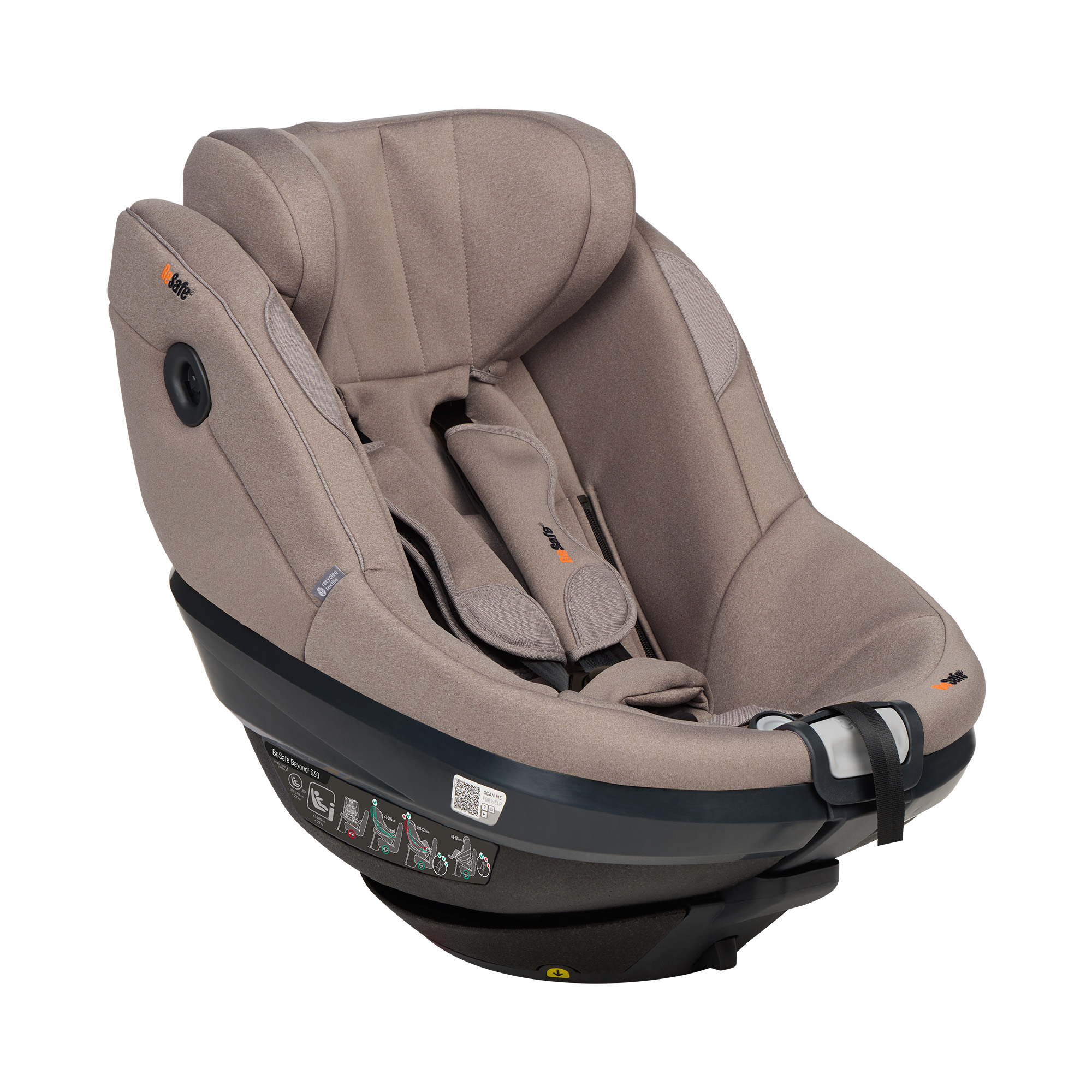 Reboarder 0-18 kg, Gruppe 0+/1, BeSafe, Beige – Besonderheit: Ergo Cushion™  - für maßgeschneiderten Komfort und optimale Unterstützung der Wirbelsäule ausgestattet