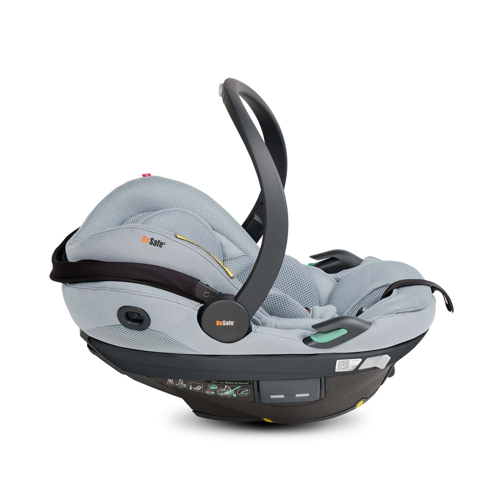 Babyschalen 0-13 kg, Gruppe 0+, BeSafe, Grau – Produktansicht