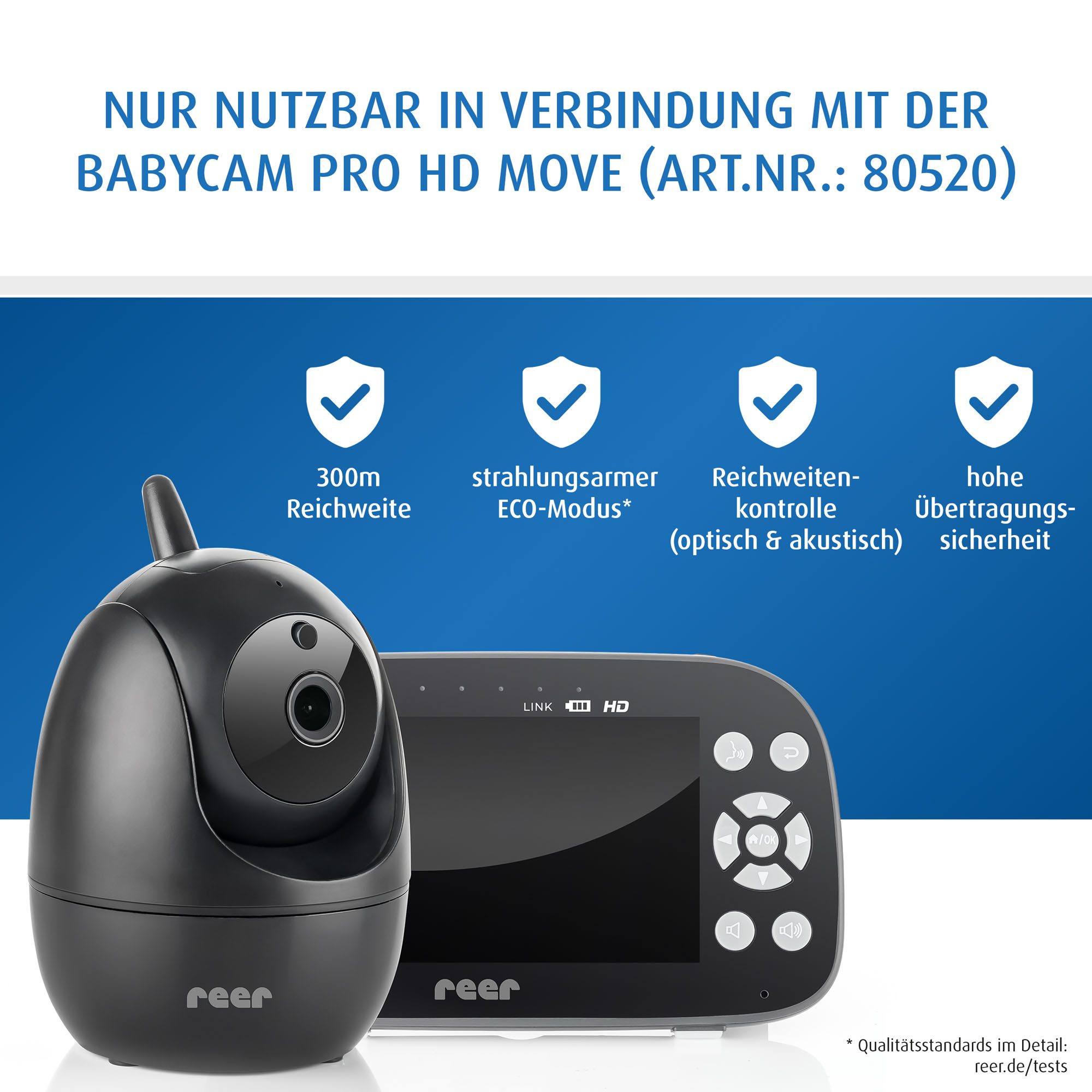 Video Babyphone, reer, Schwarz – Produktansicht
