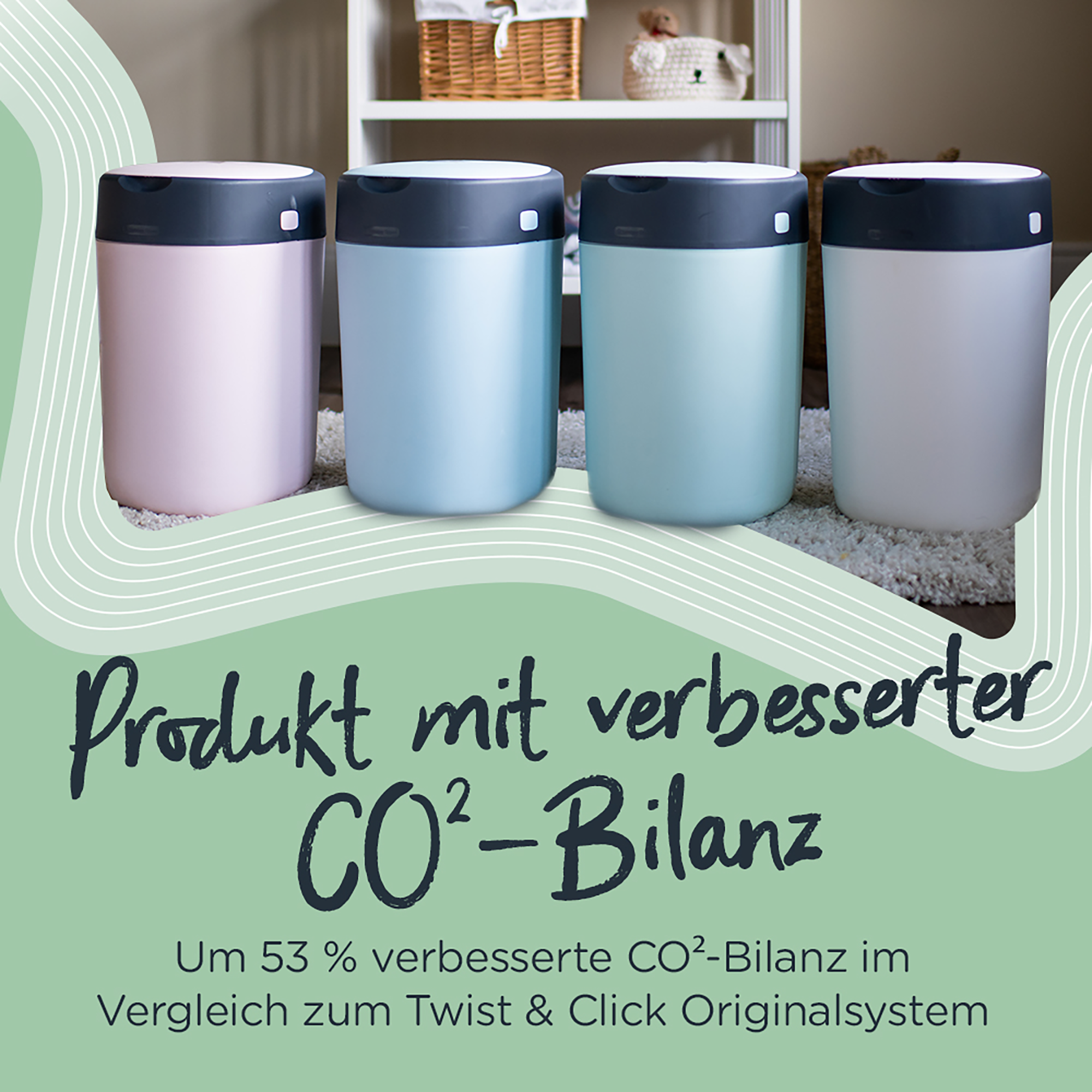 Windeleimer, tommee tippee, Schwarz – Produktansicht