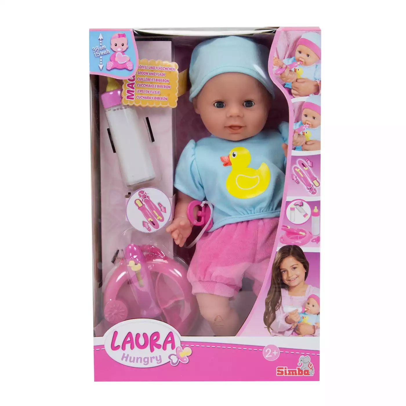 Puppen & Puppenwagen, Simba, Pink – Produktansicht