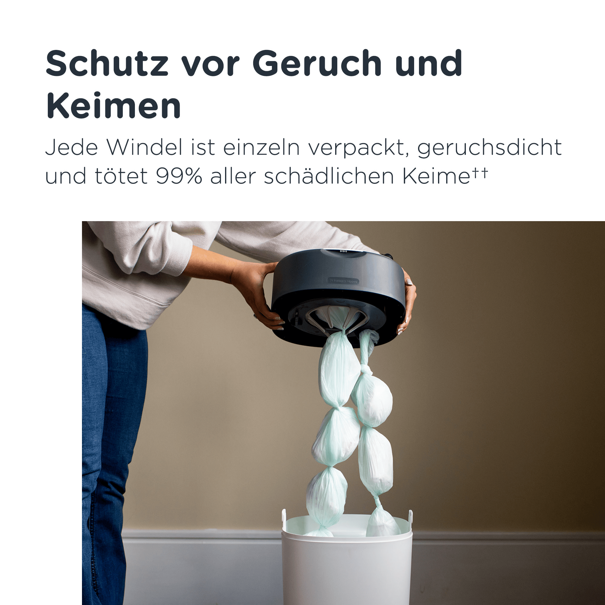 Windeleimer, tommee tippee, Weiß – Produktansicht