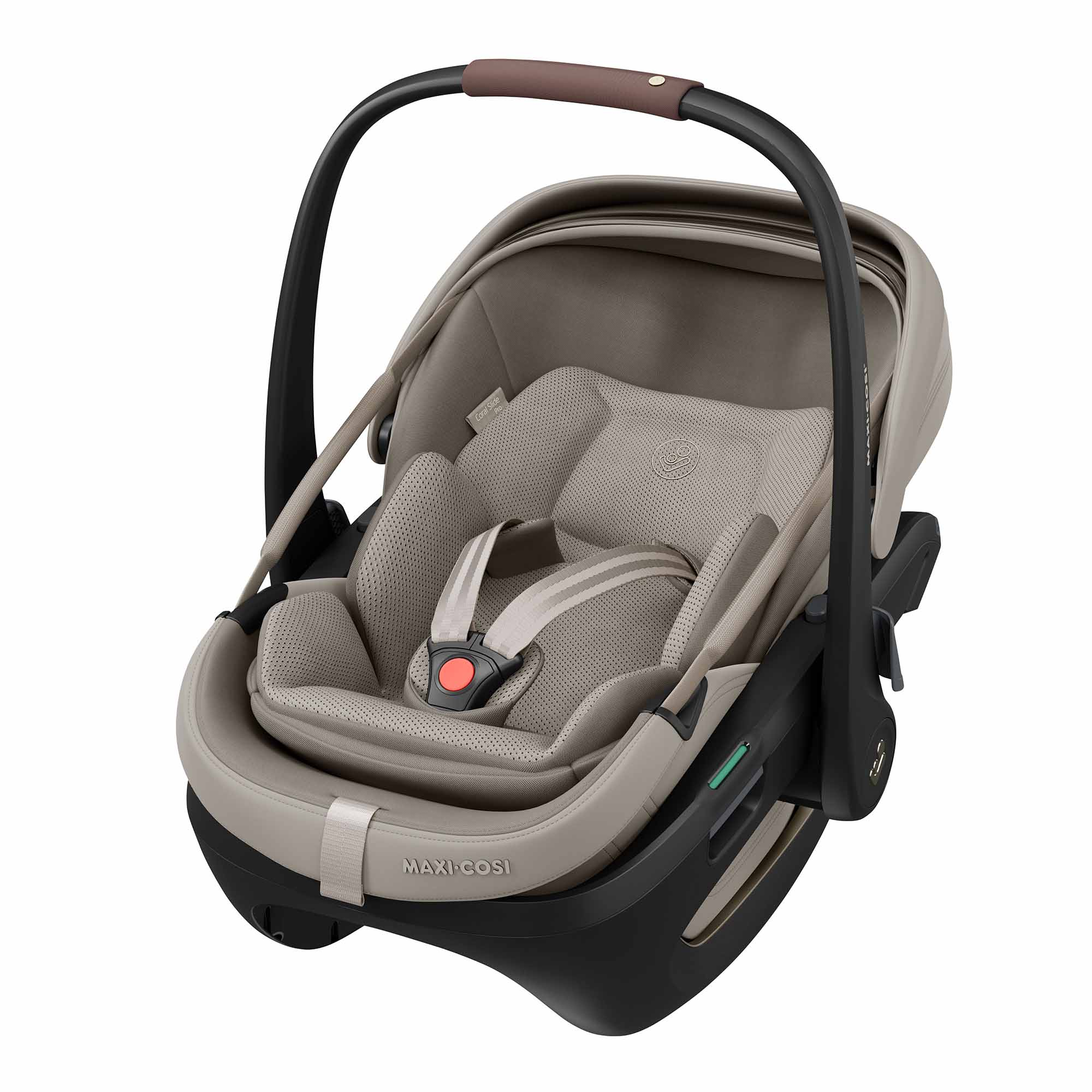 Babyschalen 0-13 kg, Gruppe 0+, MAXI-COSI Premium, Beige – Besonderheit: in Kombination mit der Family Fix Slide Pro Easy in, easy out mit SLIDETECH®2