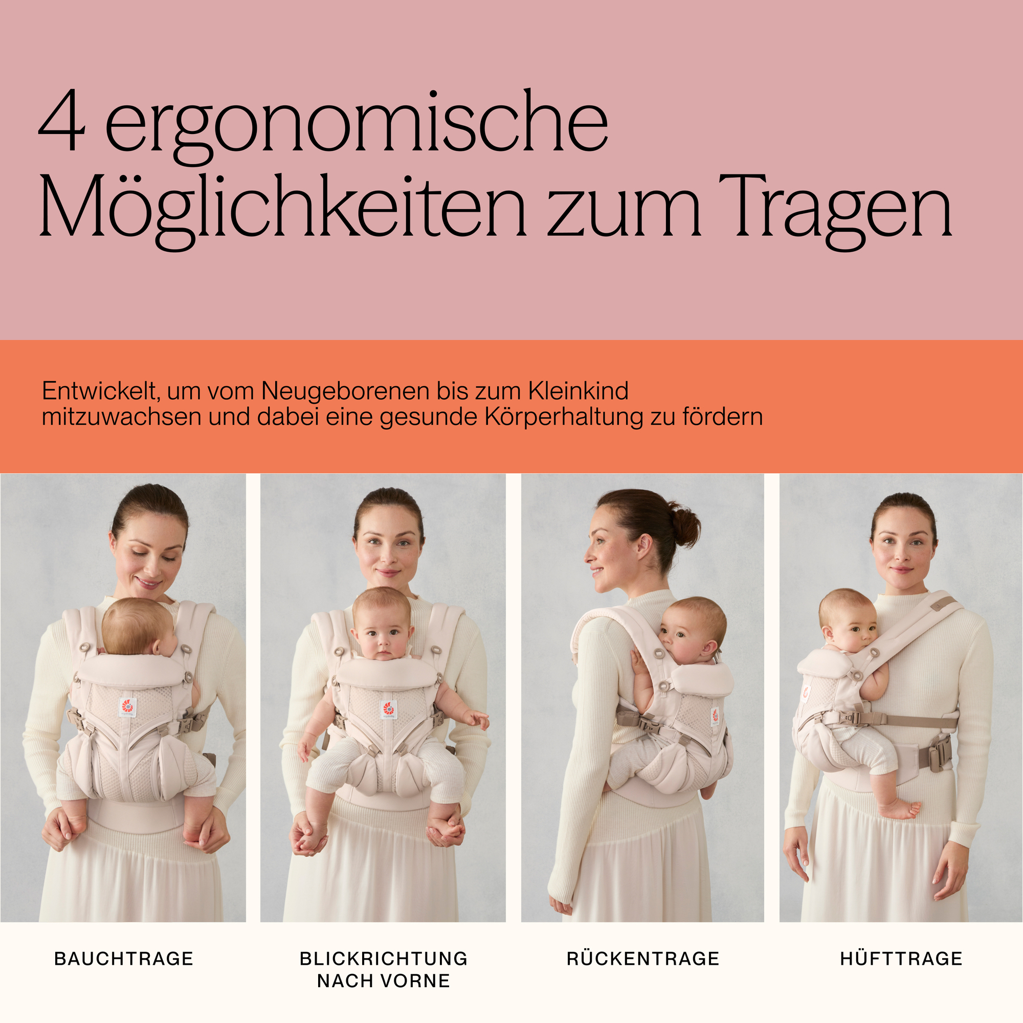 Babytragen, ERGObaby, Schwarz – Produktansicht