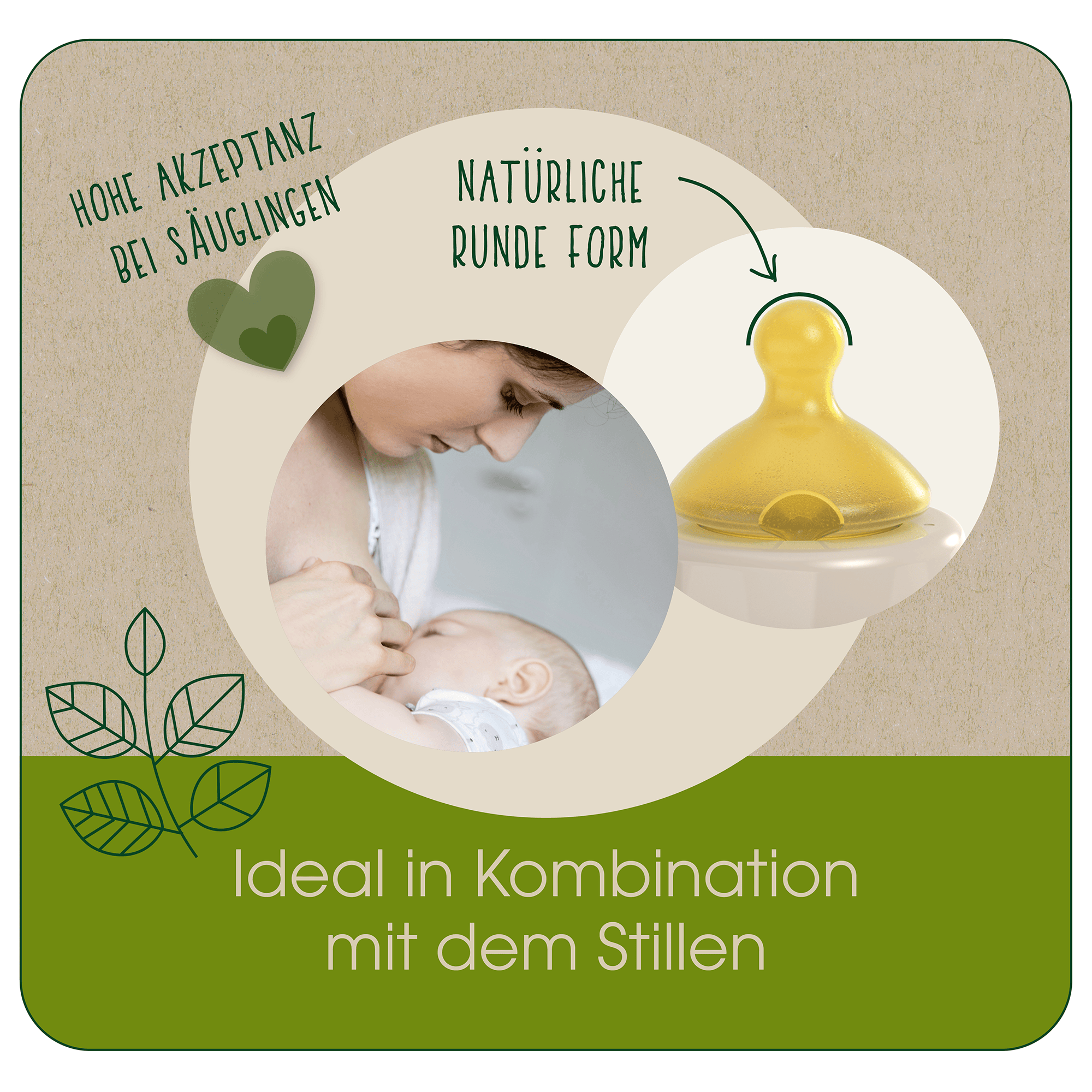 Babyfläschchen, nip, Grün – Produktansicht