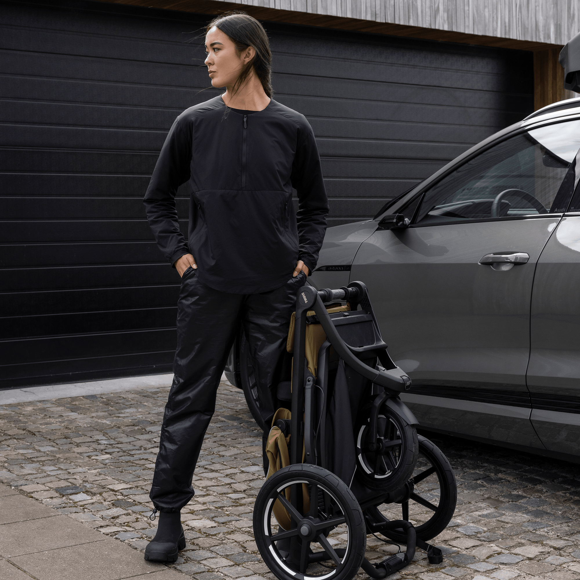 Kombi-Kinderwagen, THULE, Grün – Produktansicht