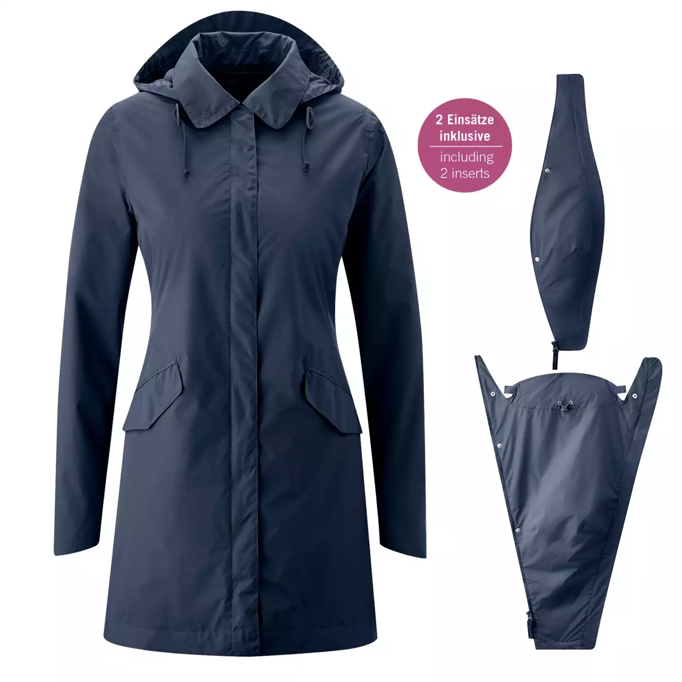 Tragejacken, mamalila, Blau – Produktansicht