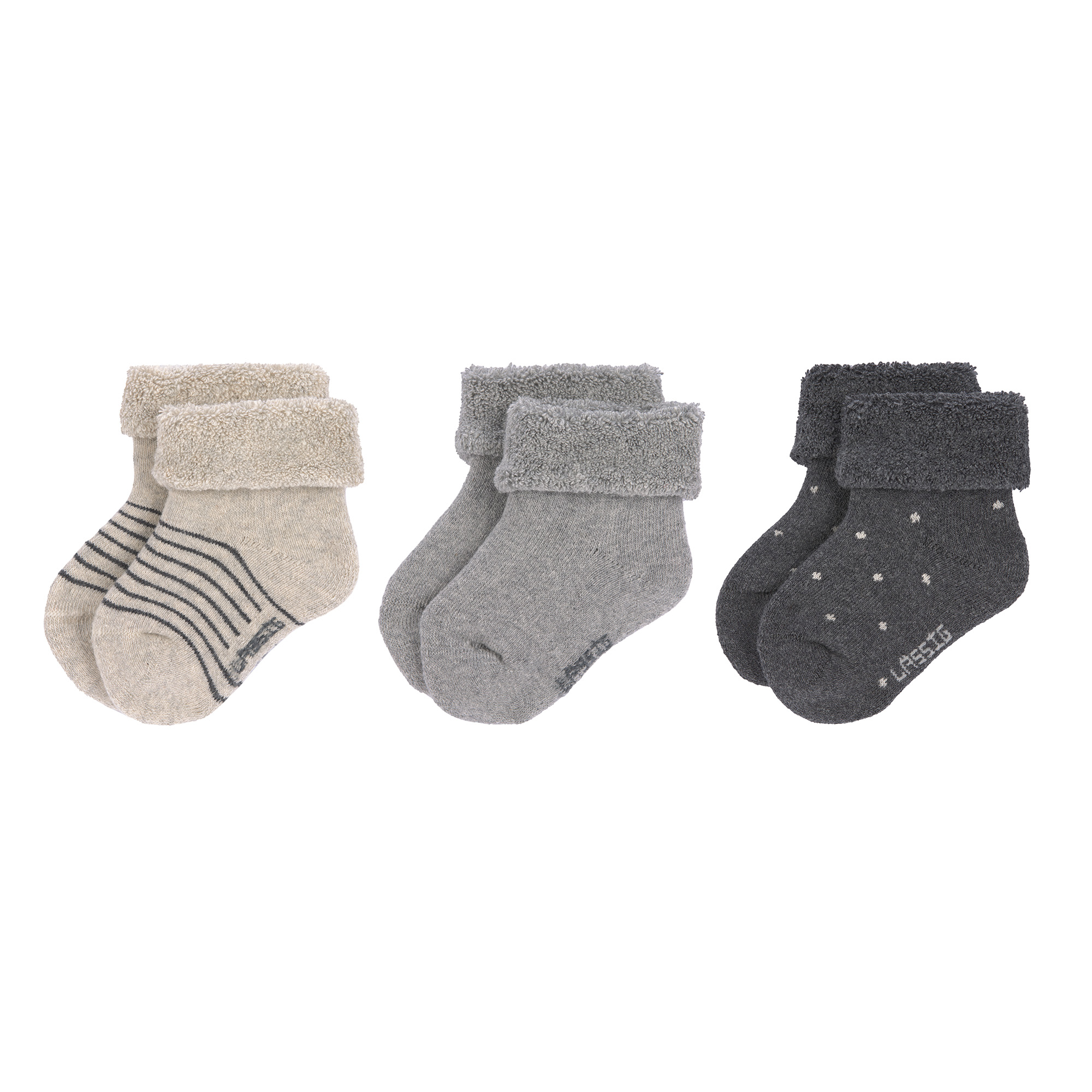 3er-Pack Socken LÄSSIG Mehrfarbig Grau M2000578429515 1