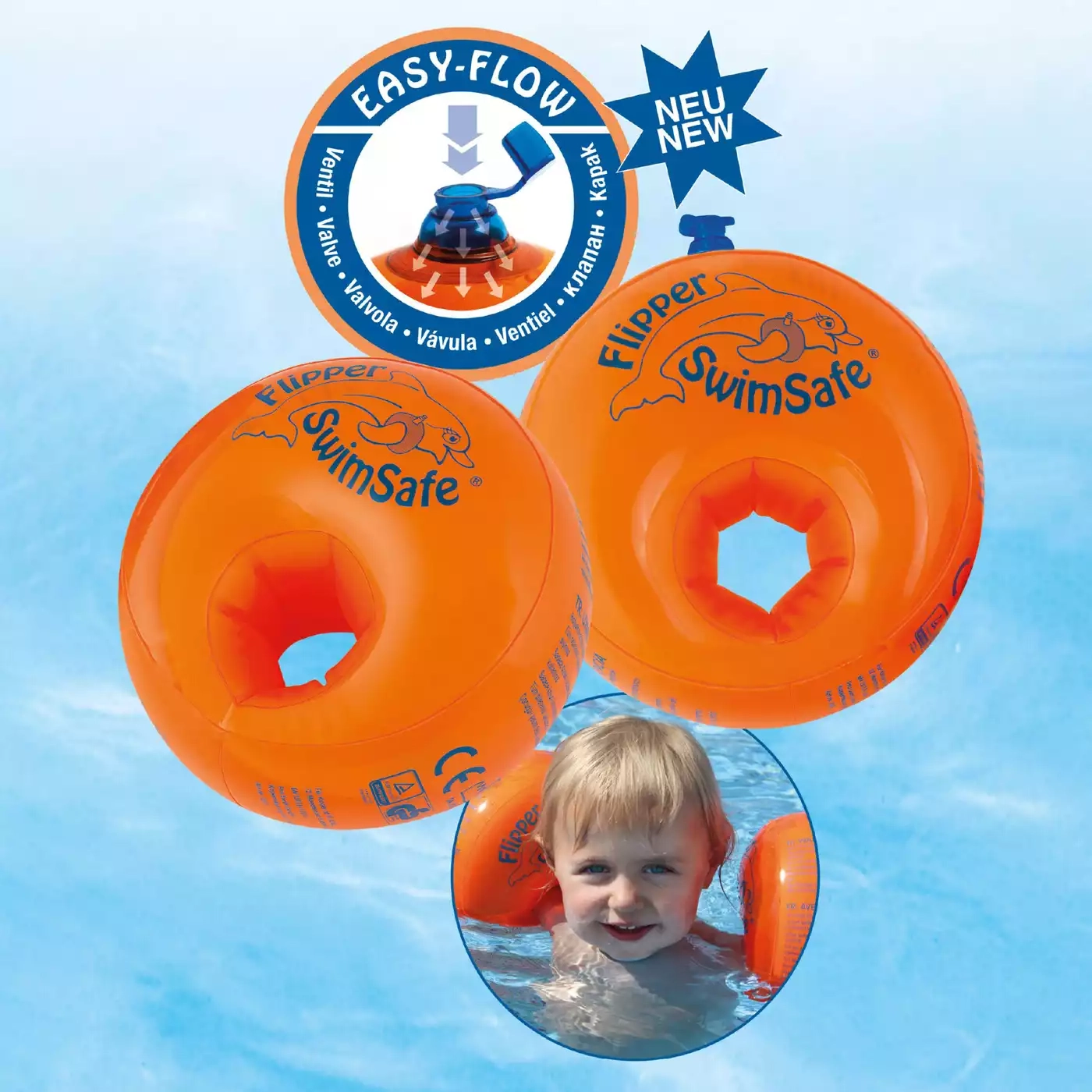Schwimmflügel & Schwimmhilfen, Spielzeugring, Orange – Produktansicht