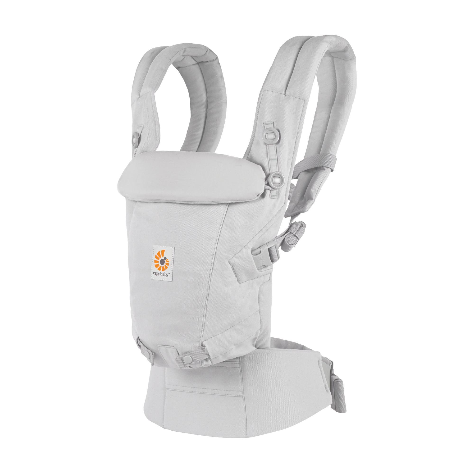 Babytragen, ERGObaby, Grau – Besonderheit: leichtes SoftTouch™-Baumwollgewebe aus gebürsteter Baumwolle
