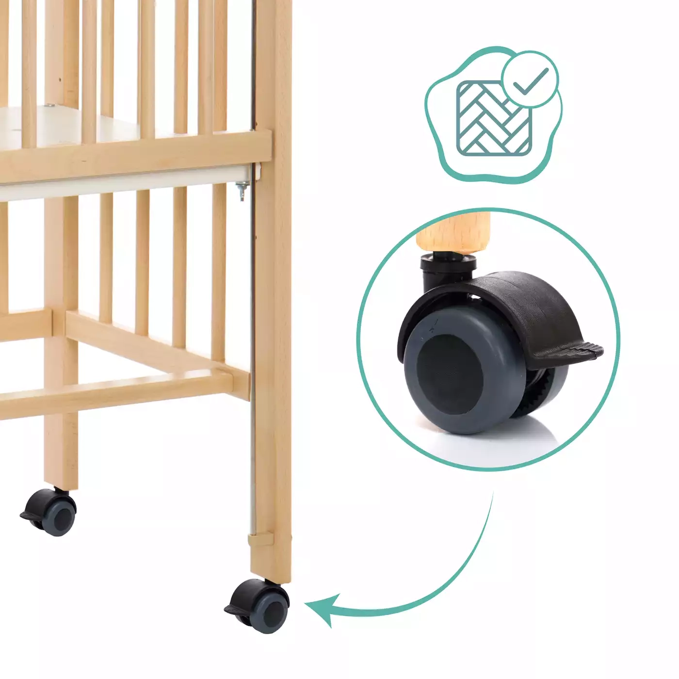 Beistellbetten, fillikid, Weiß – Produktansicht