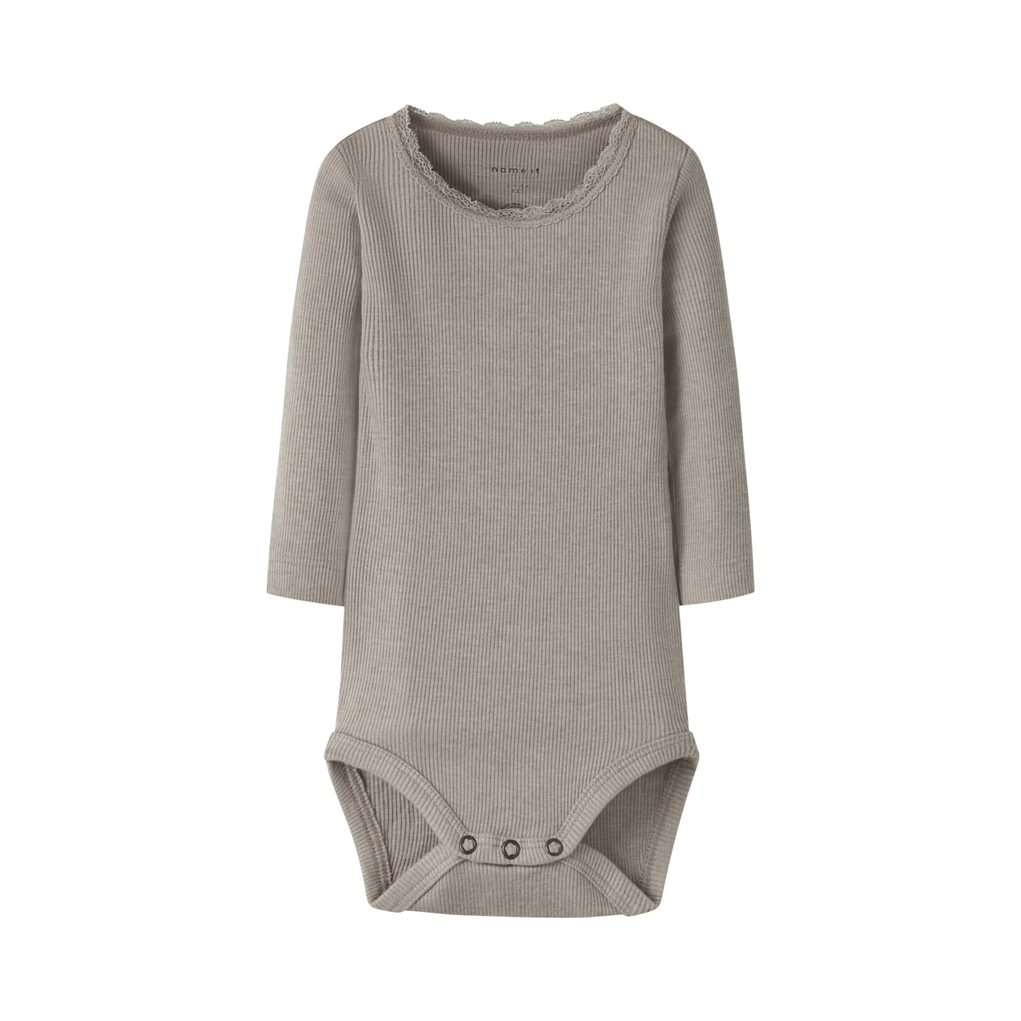 Langarmbodys, name it, Beige – Besonderheit: aus 57% Baumwolle (davon mindestens 50% aus Bio-Baumwolle), 38% Modal TENCEL™, 5% Elasthan