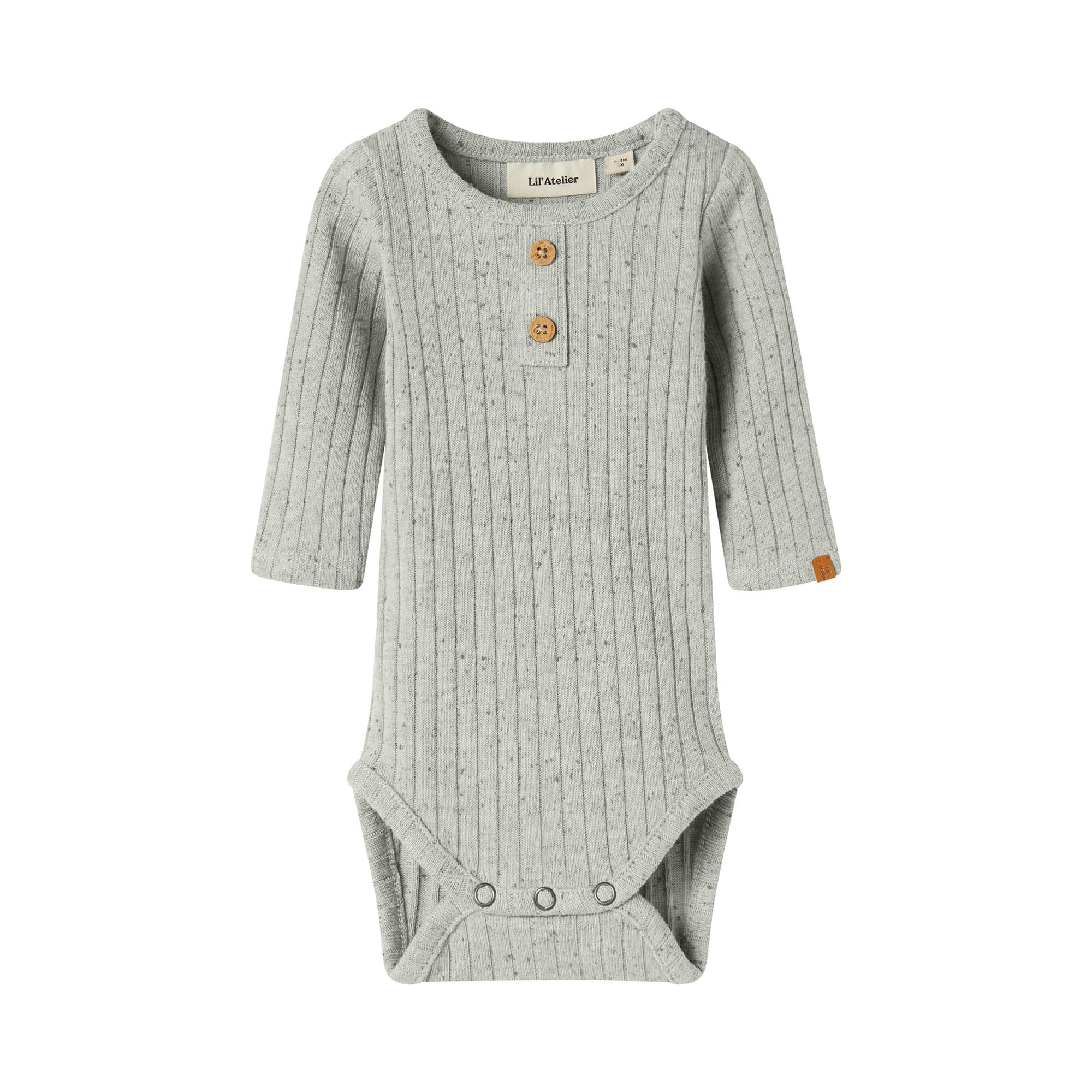 Langarmbodys, Lil' Atelier, Beige – Produktansicht