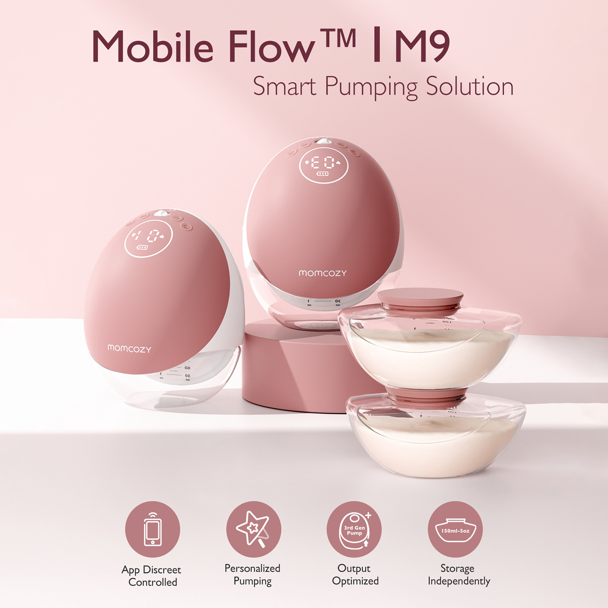 Milchpumpen, momcozy, Pink – Produktansicht