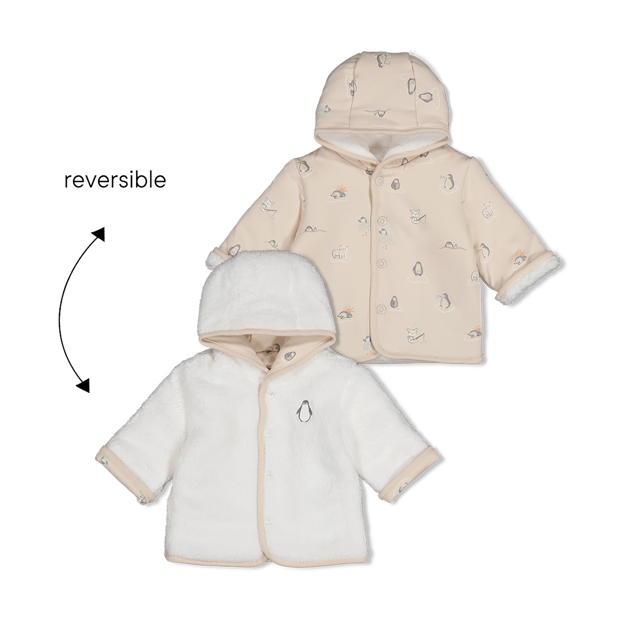 Wendejacken, FEETJE, Beige – Besonderheit: mit Wendefunktion
