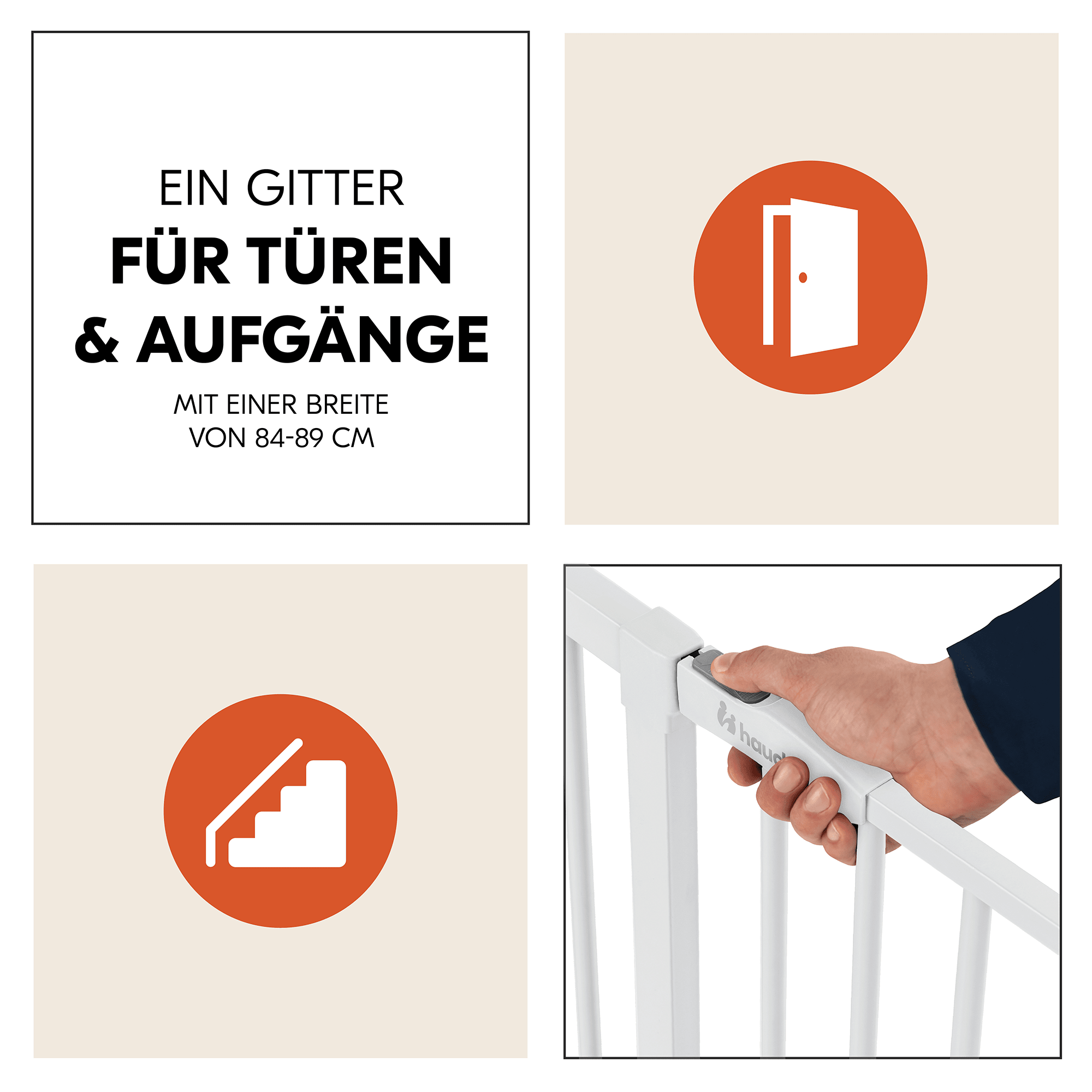 Tür- & Treppenschutzgitter, hauck, Weiß – Produktansicht