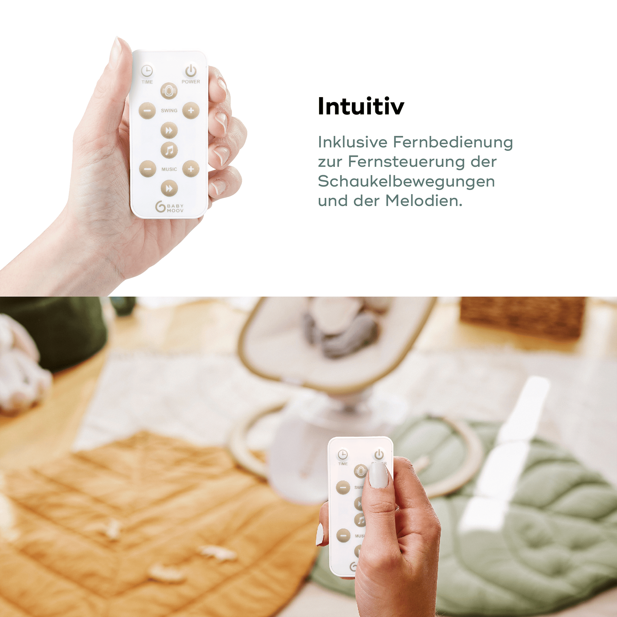 Schaukeln, babymoov, Beige – Produktansicht