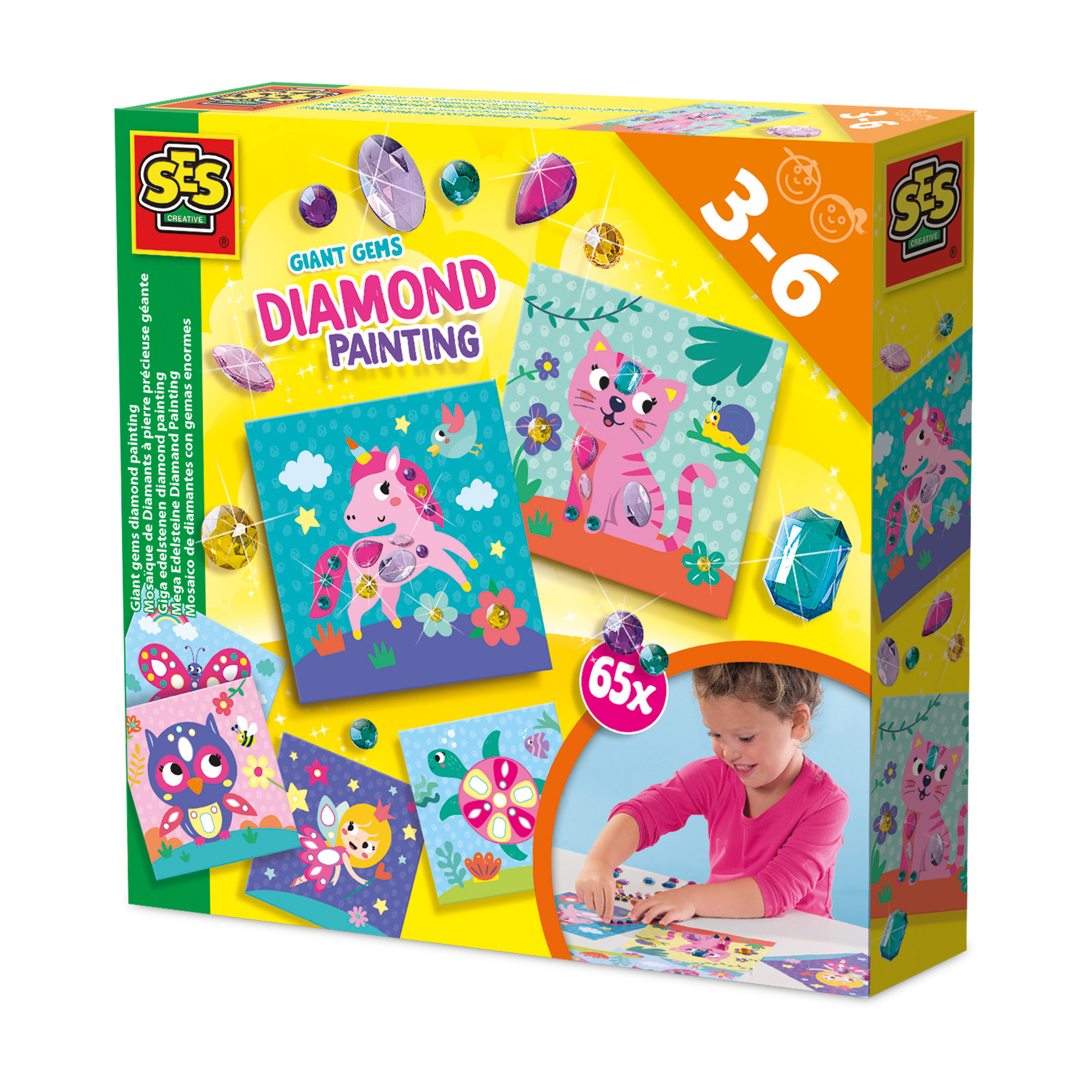 Malen & Kneten, SES CREATIVE, Gelb – Besonderheit: mit 6 Motivkarten