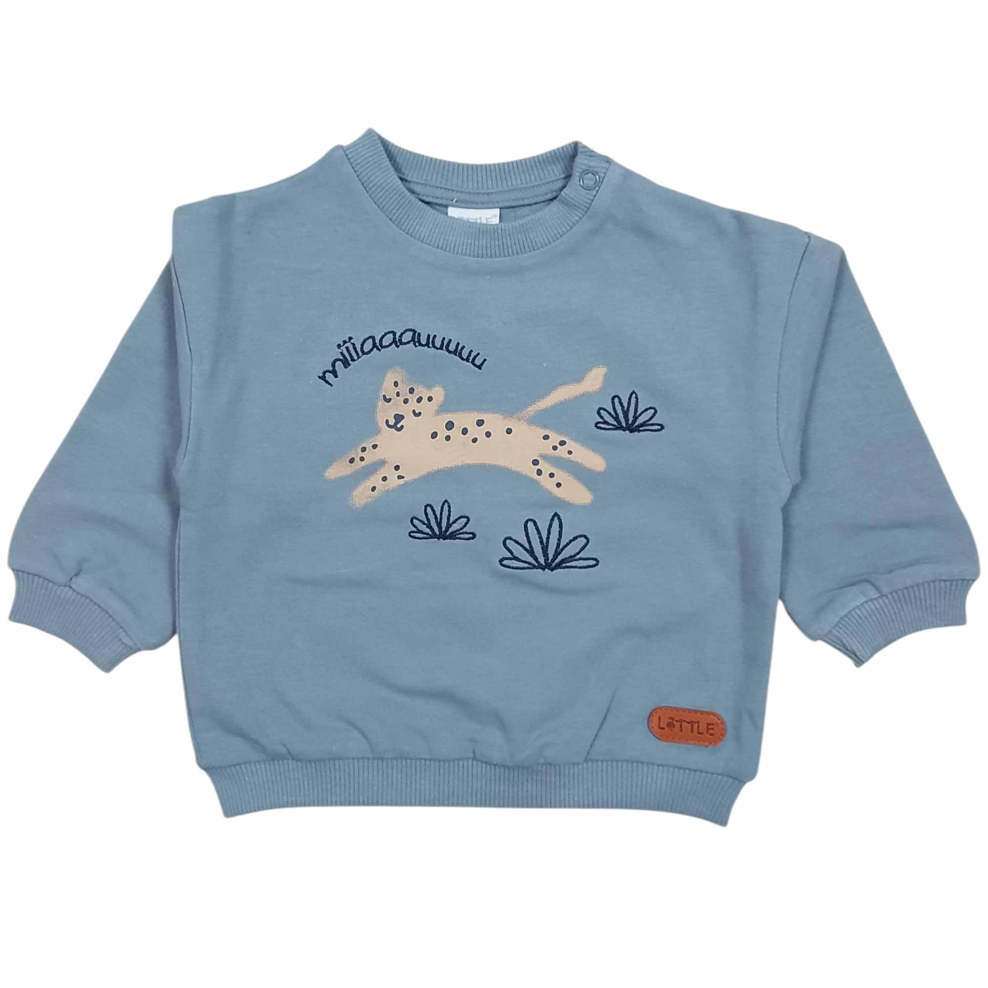 Pullover & Sweatshirts, LITTLE, Blau – Besonderheit: aus 95% Baumwolle