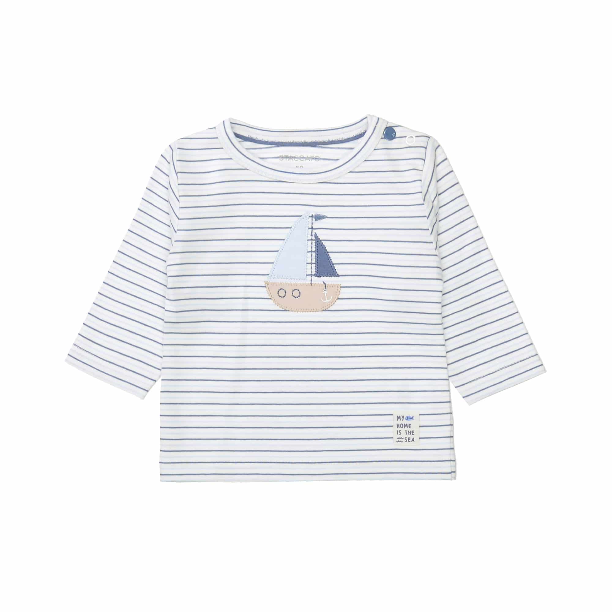 Langarmshirts, STACCATO, Weiß – Besonderheit: aus 100% Baumwolle
