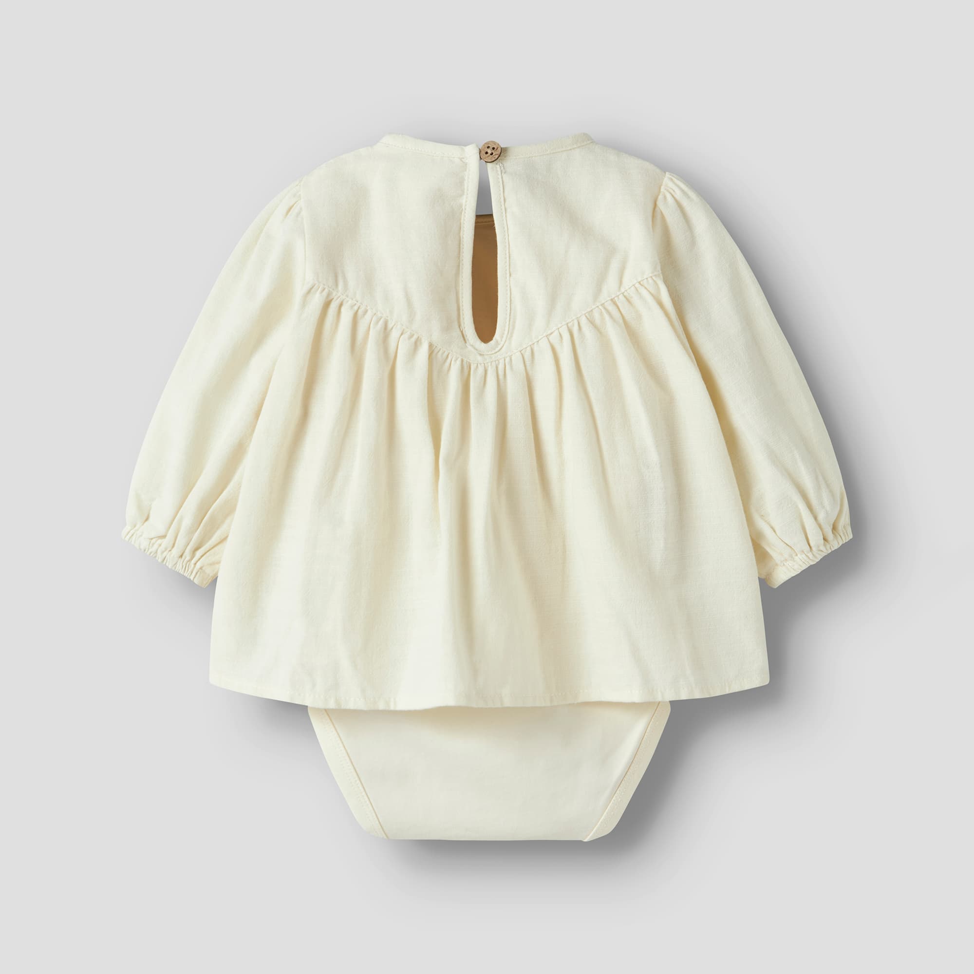 Langarmbodys, Lil' Atelier, Beige – Besonderheit: Hemd und Body in einem 
