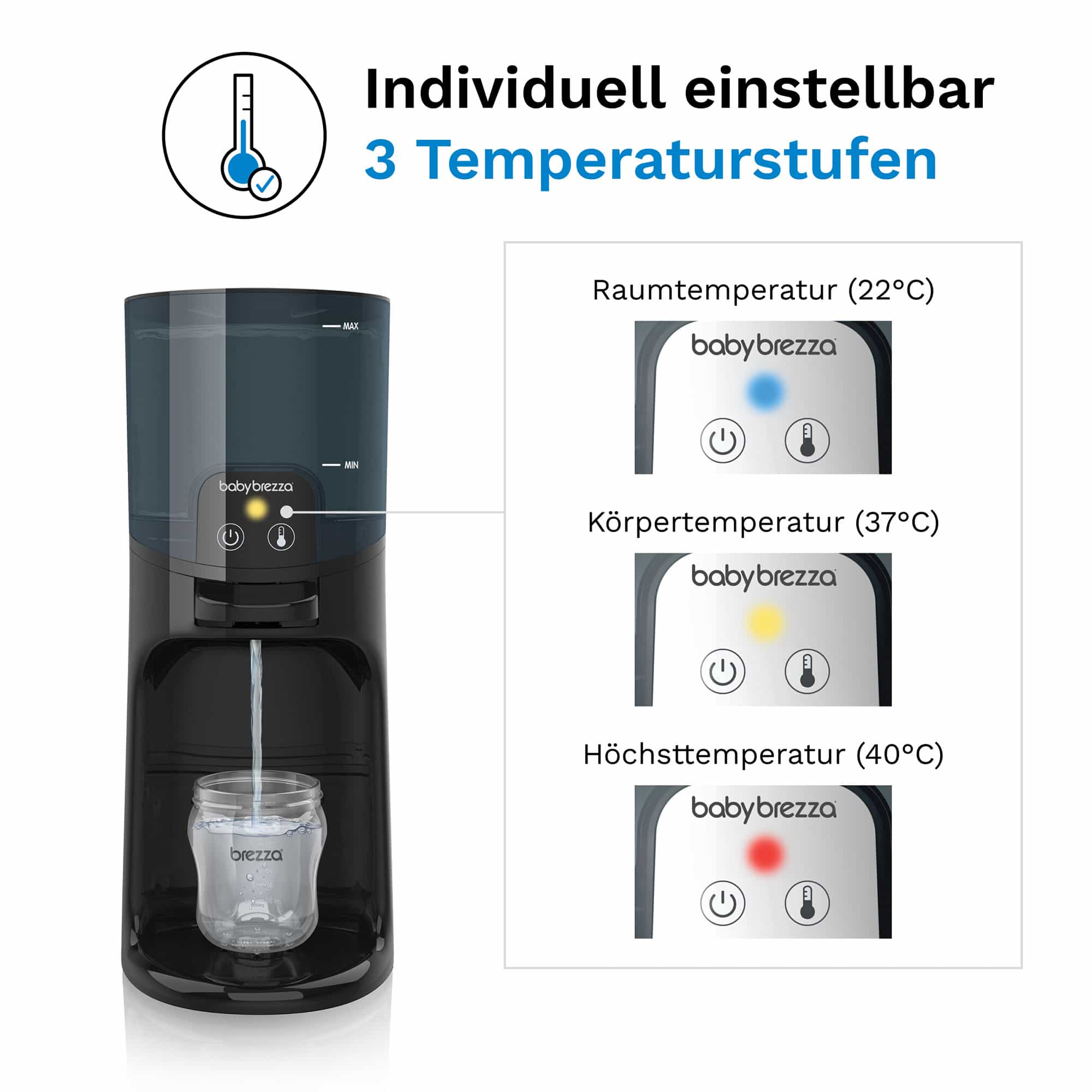 Babykostwärmer, babybrezza, Schwarz – Produktansicht