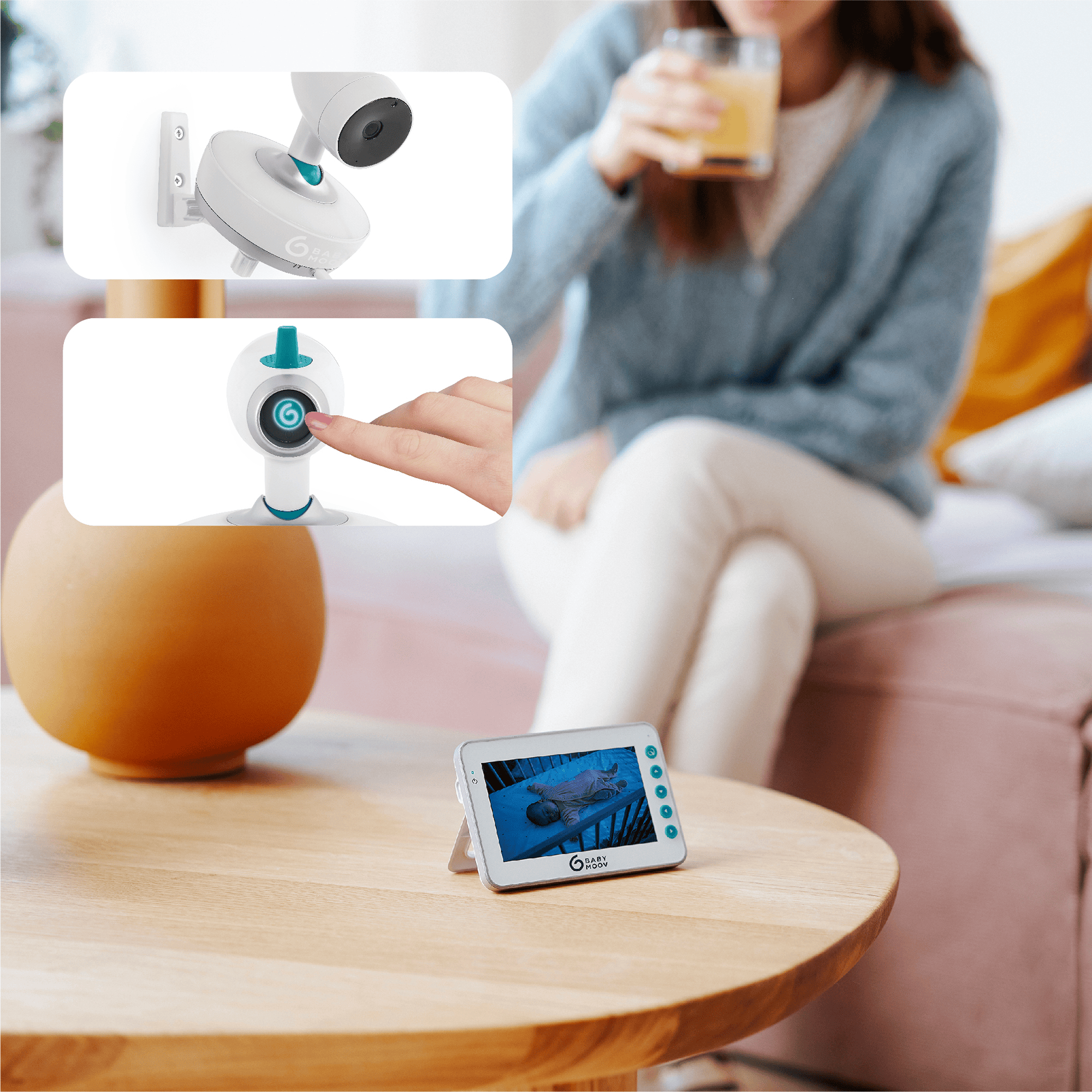 Video Babyphone, babymoov, Weiß – Produktansicht