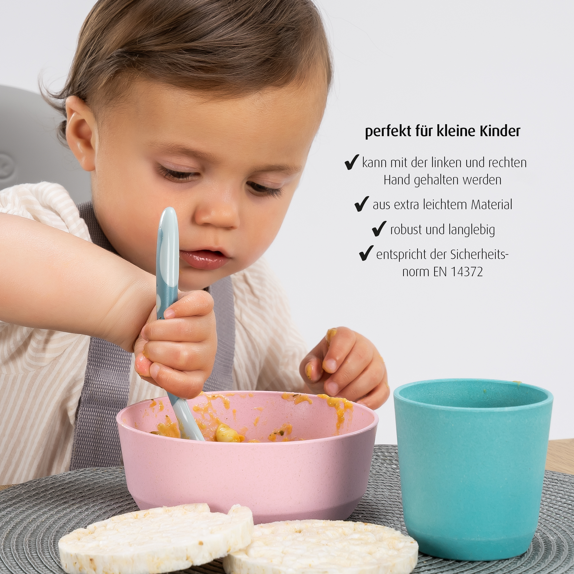 Kinderbesteck, reer, Blau – Produktansicht