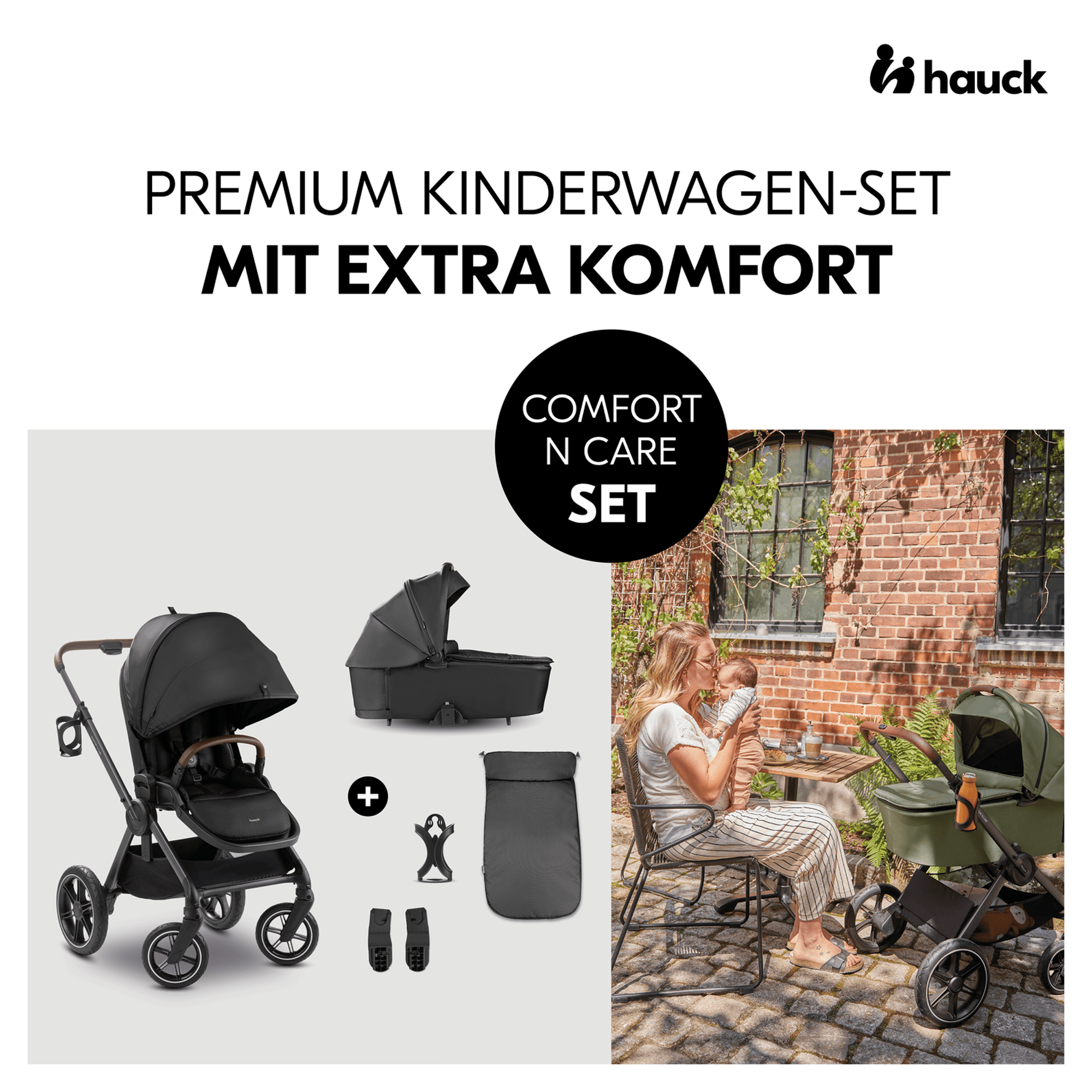 Kombi-Kinderwagen, hauck, Grau – Produktansicht