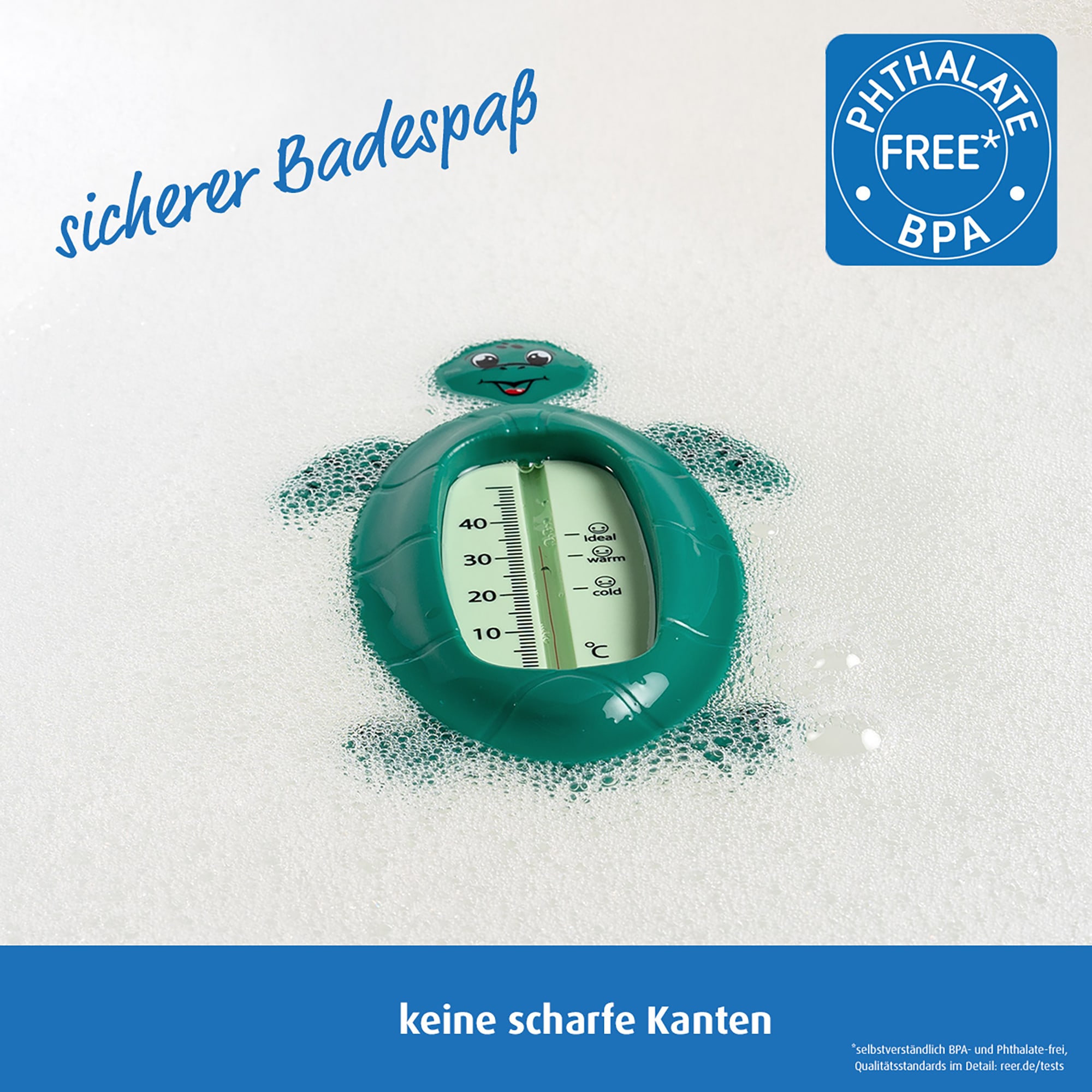 Badethermometer, reer, Grün – Produktansicht