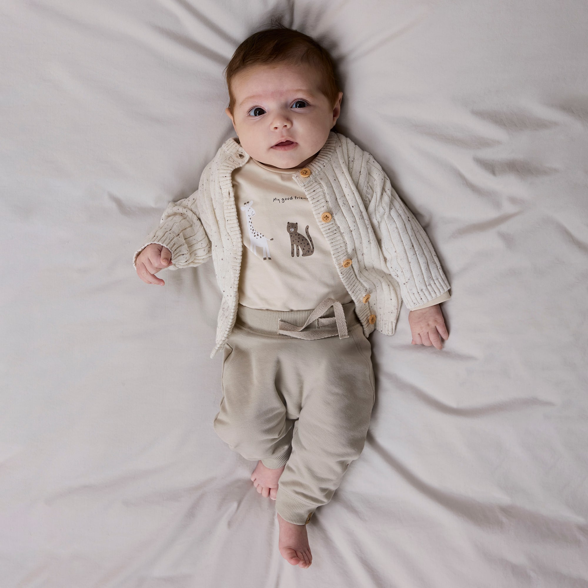 Sweat-, Fleece- & Strickjacken, name it, Beige – Besonderheit: weicher Bio-Baumwollmix